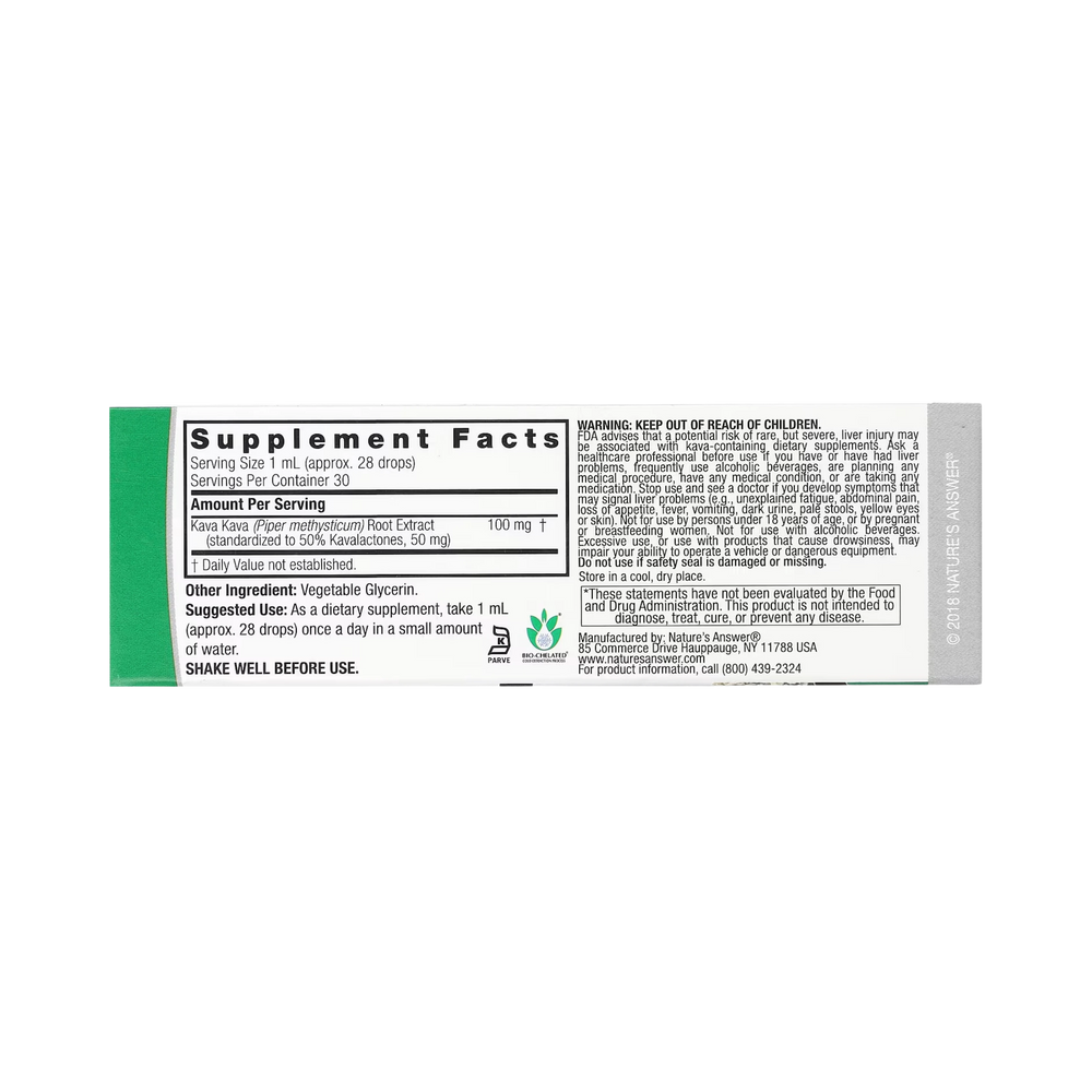 Nature's Answer - Kava-6, Alcohol-Free Extract, 1 fl oz