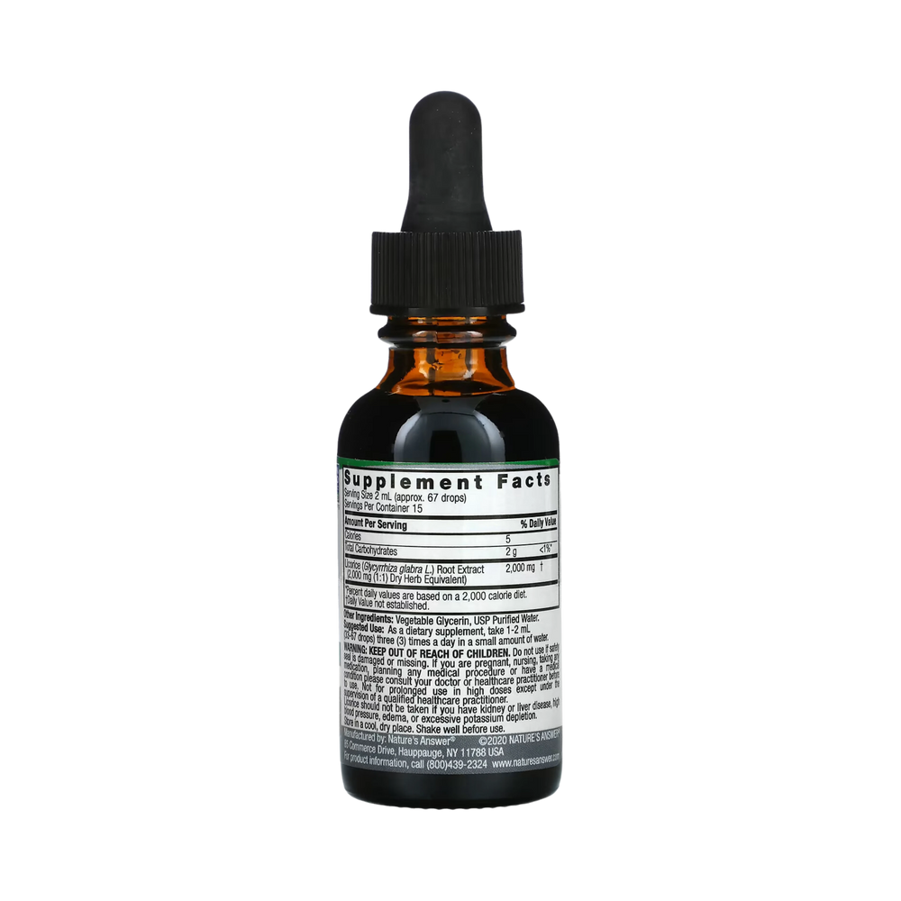 Nature's Answer - LICORICE ROOT LIQUID EXTRACT 1OZ ALCOHOL-FREE