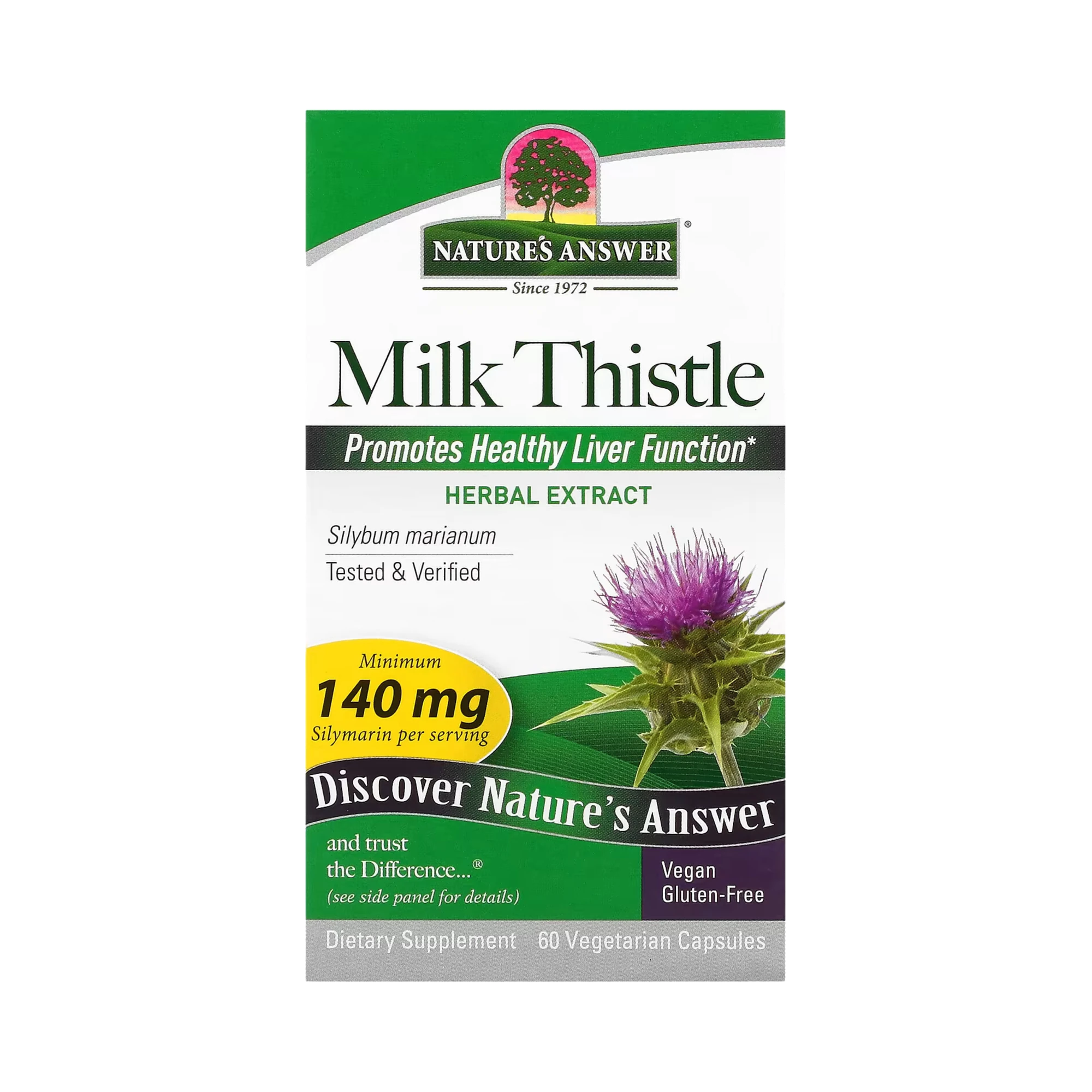 Nature’s Answer - Milk Thistle Seed Standardized, 60 Capsules