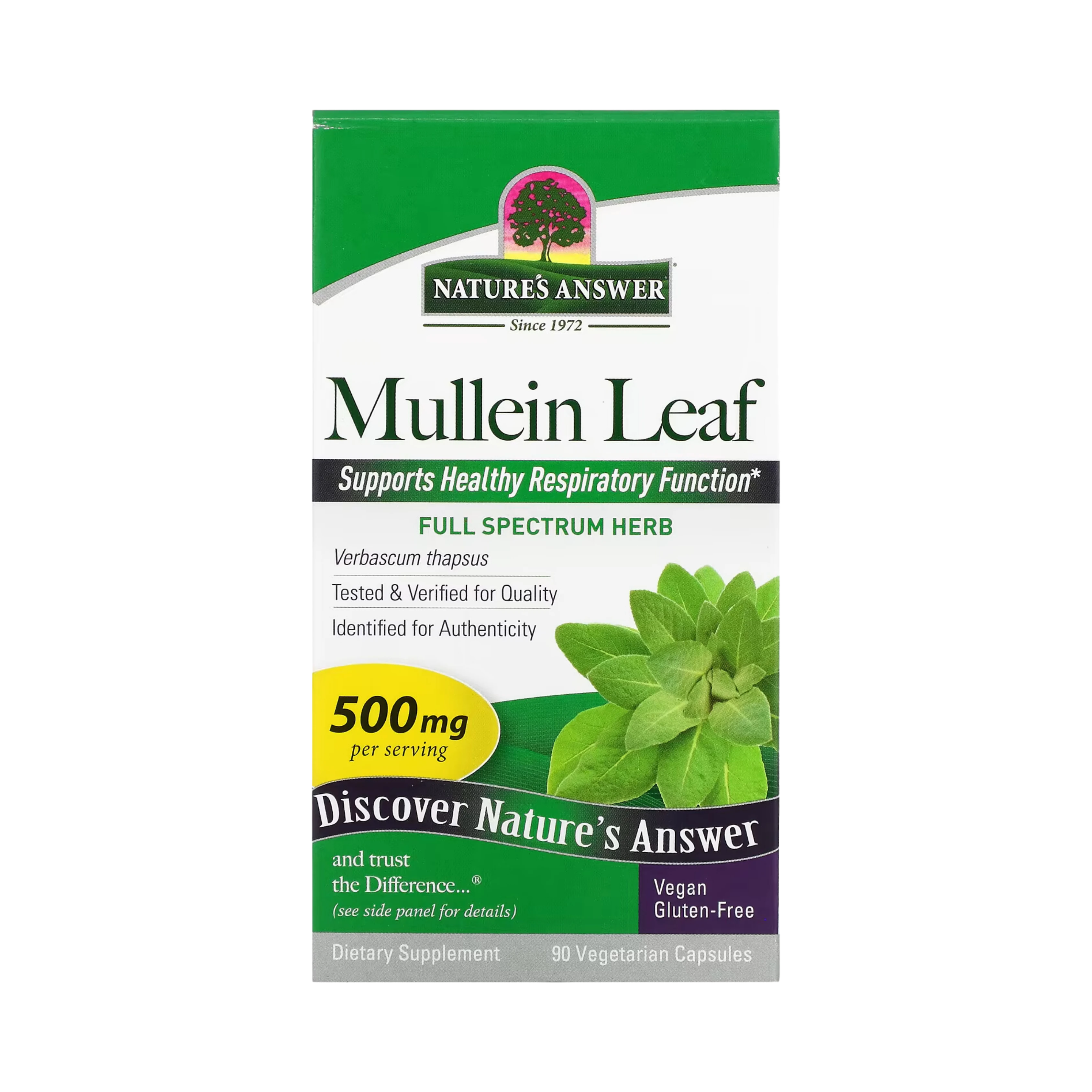 Nature’s Answer - Mullein Leaf, 90 Capsules