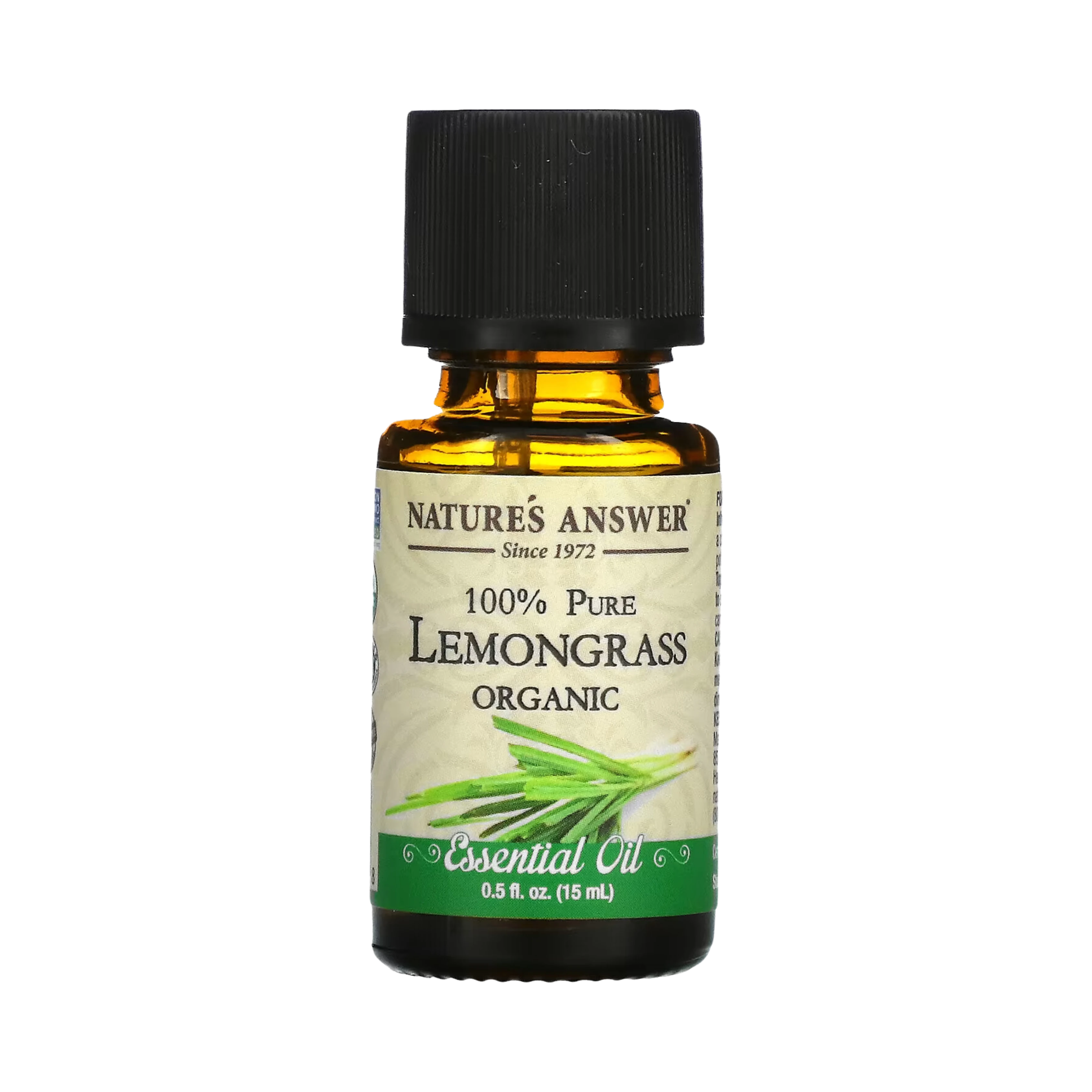 Nature's Answer - Organic Essential Oil, Lemongrass, 0.5 OZ