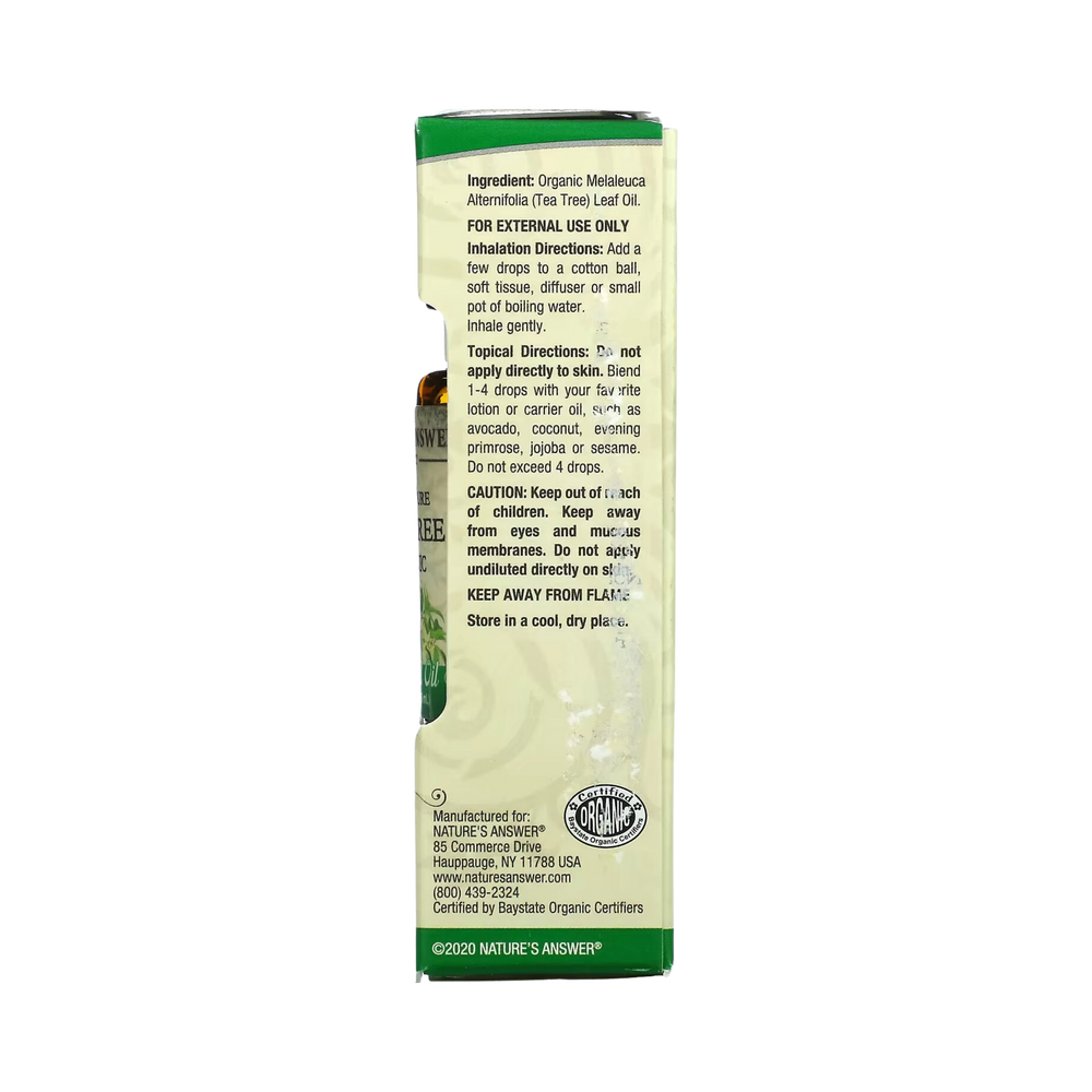 Nature's Answer  - Organic Tea Tree Essential Oil, 0.5 OZ