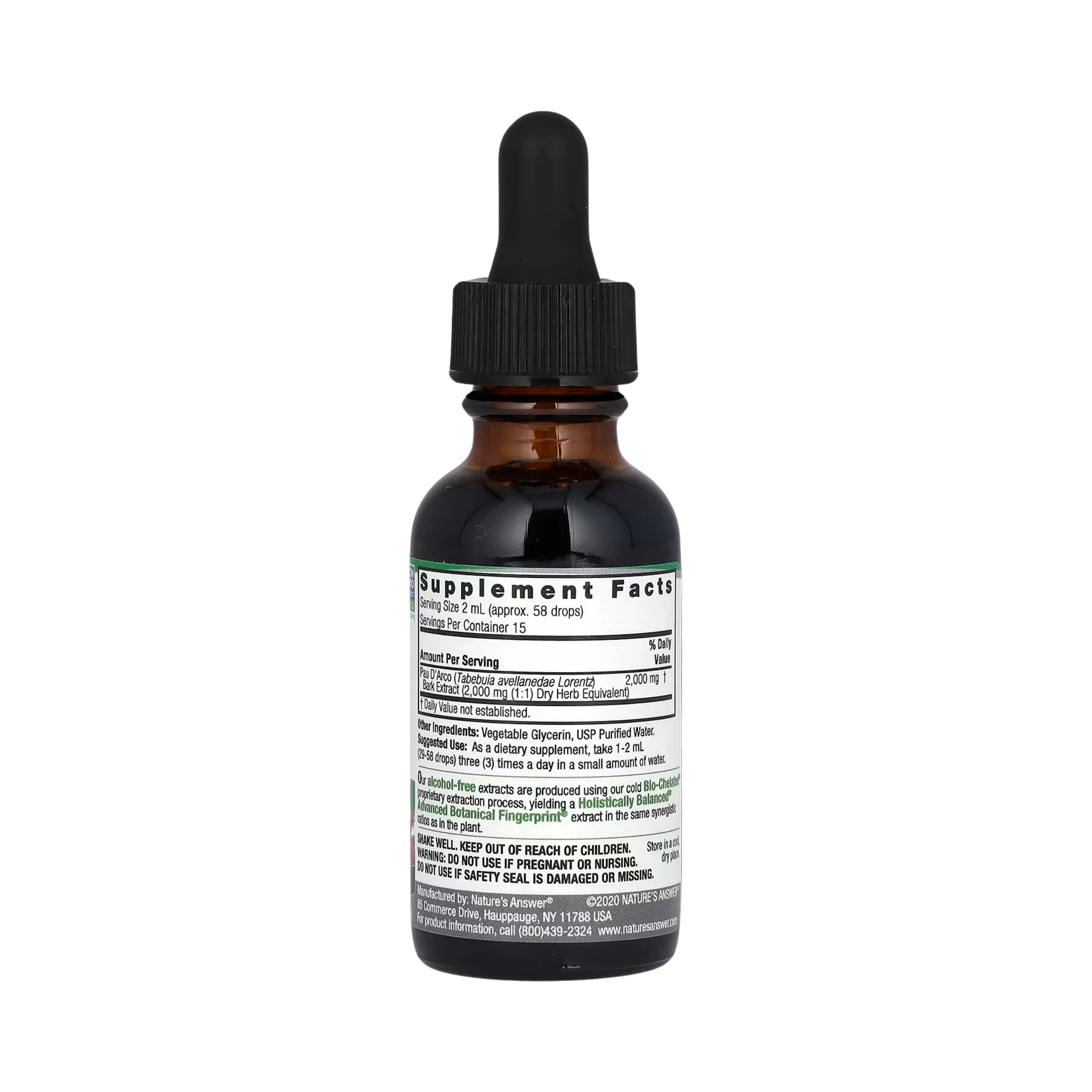 Nature’s Answer -  Pau D'Arco Alcohol Free Extract, 1 Oz