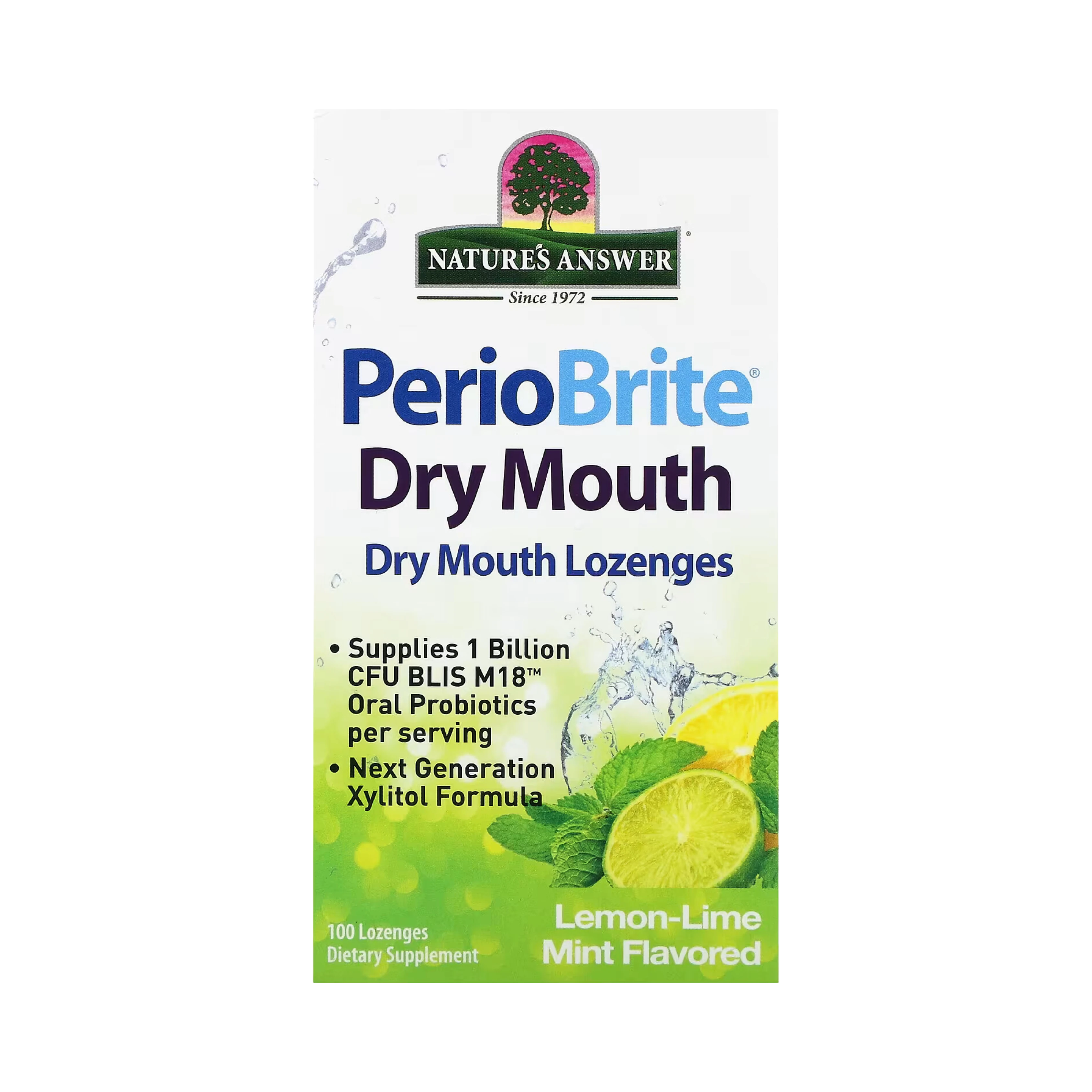 Nature's Answer - PerioBrite Dry Mouth Lozenges, 100 Lozenges