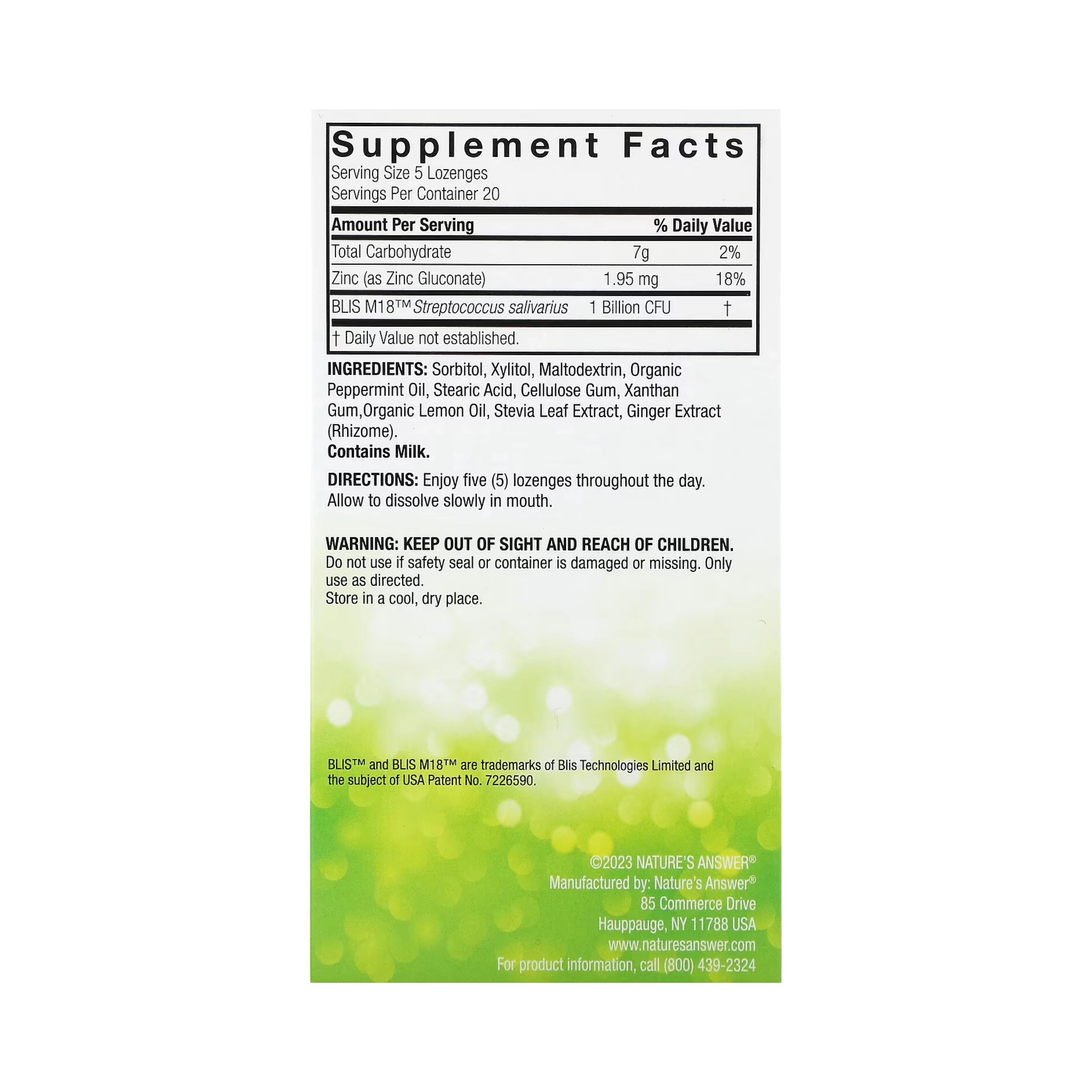 Nature's Answer - PerioBrite Dry Mouth Lozenges, 100 Lozenges
