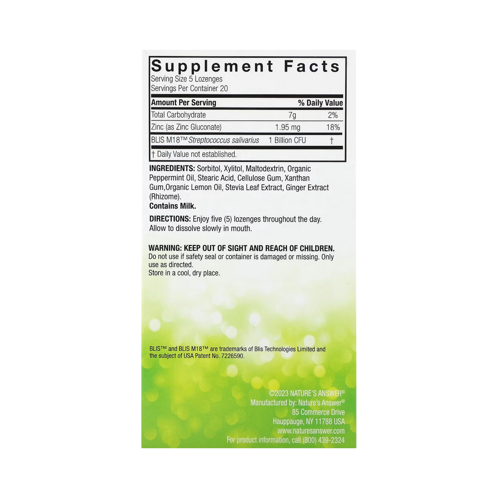 Nature's Answer - PerioBrite Dry Mouth Lozenges, 100 Lozenges