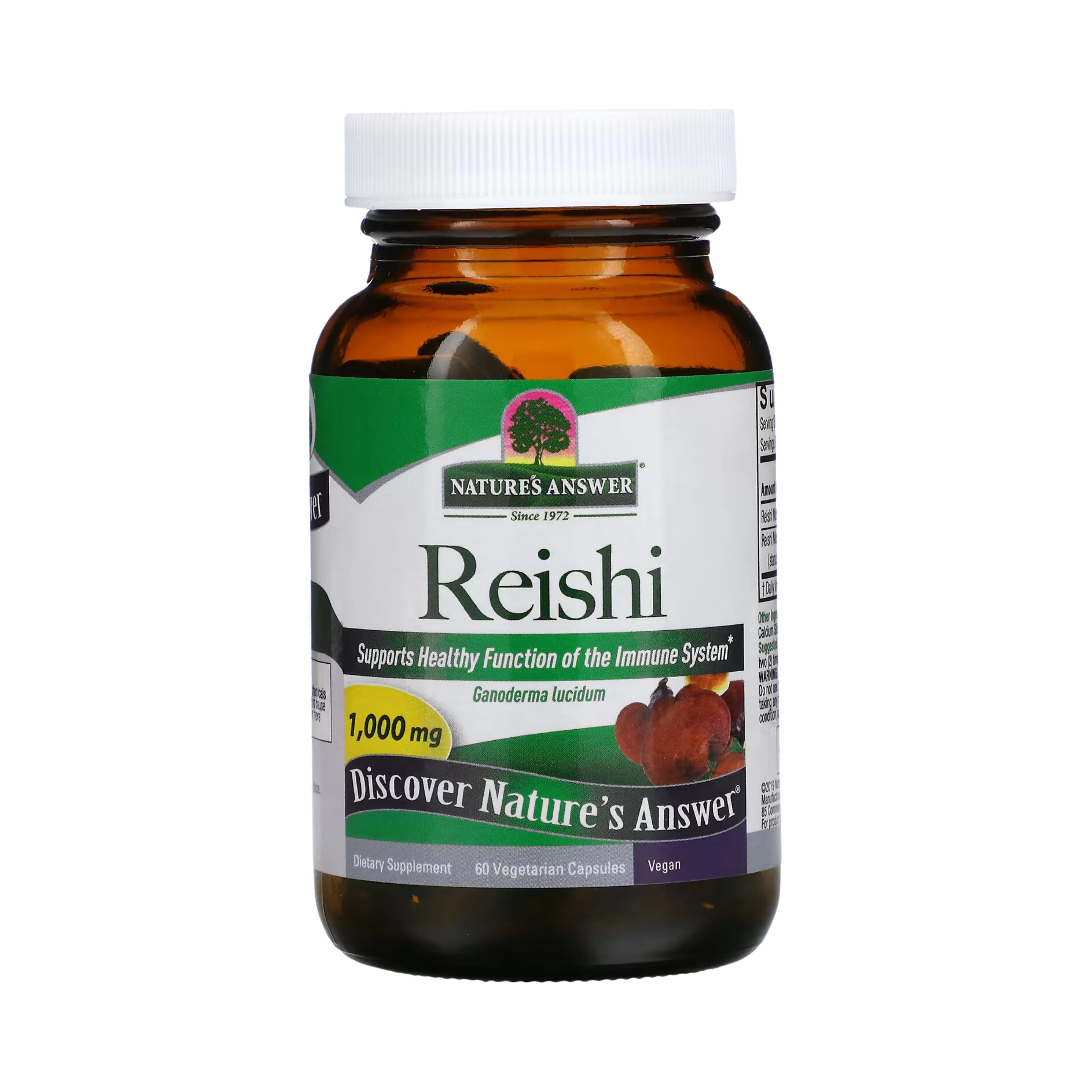Nature's Answer - Reishi, 60 Vegetarian Capsules