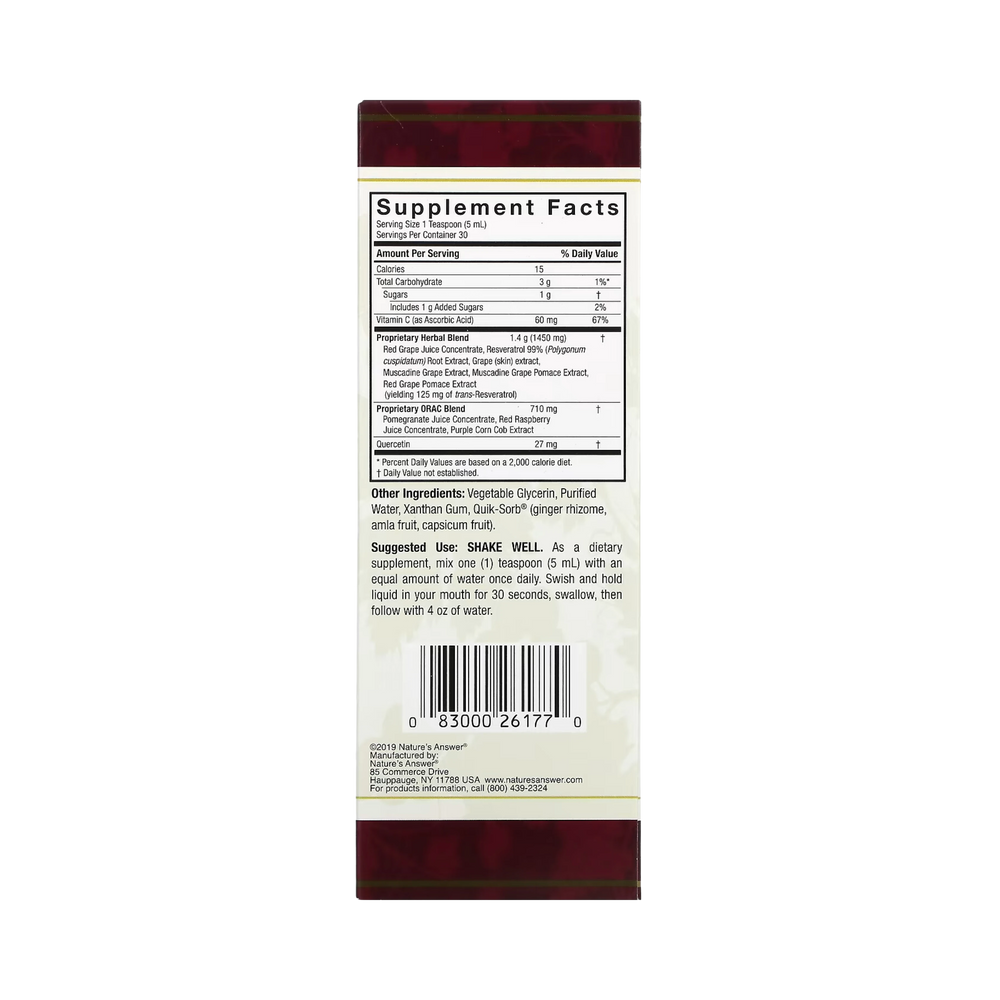 Nature's Answer, Resveratrol Reserve, 5 Fl Oz
