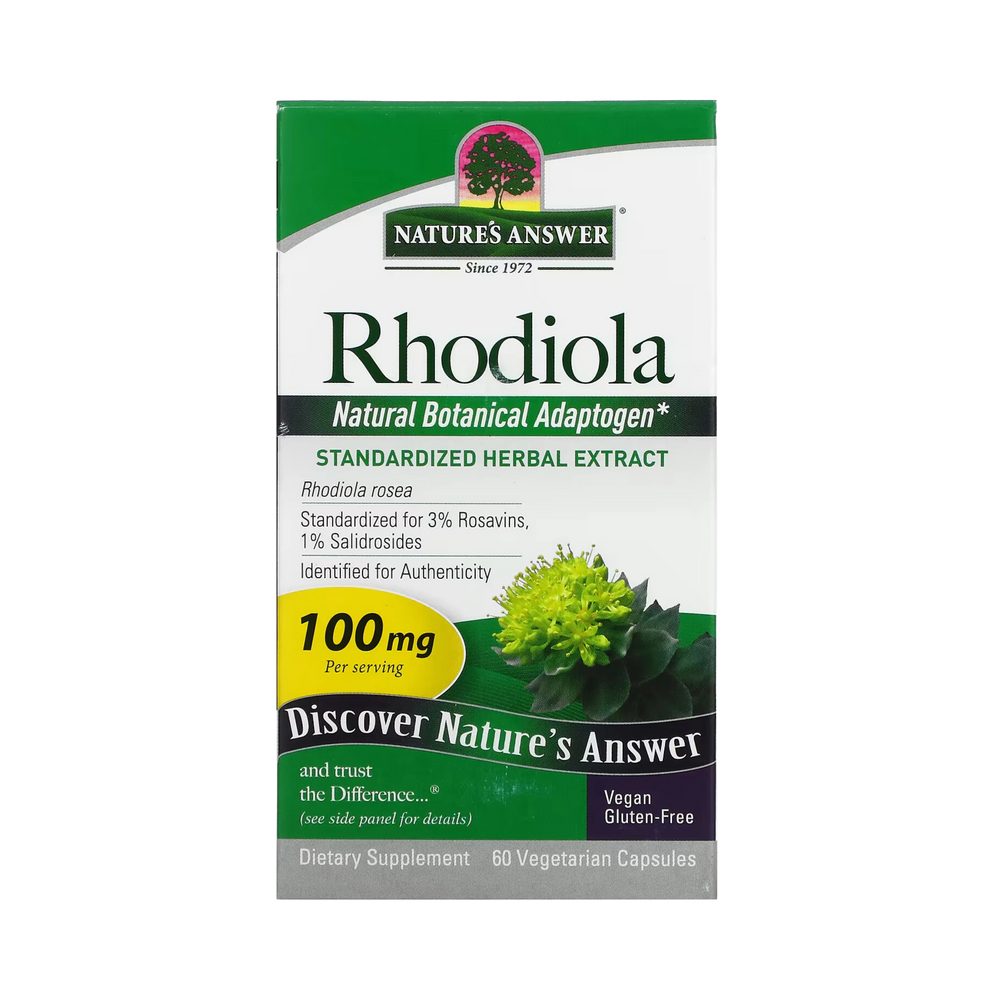 Nature’s Answer - Rhodiola Standardized Root Extract, 60 Capsules