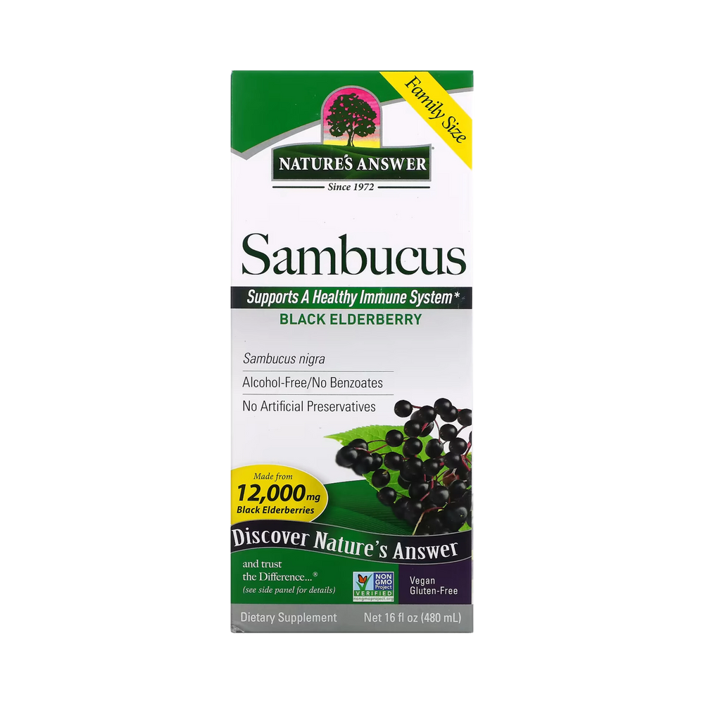 Nature's Answer - Sambucus, Black Elderberry, 16 OZ