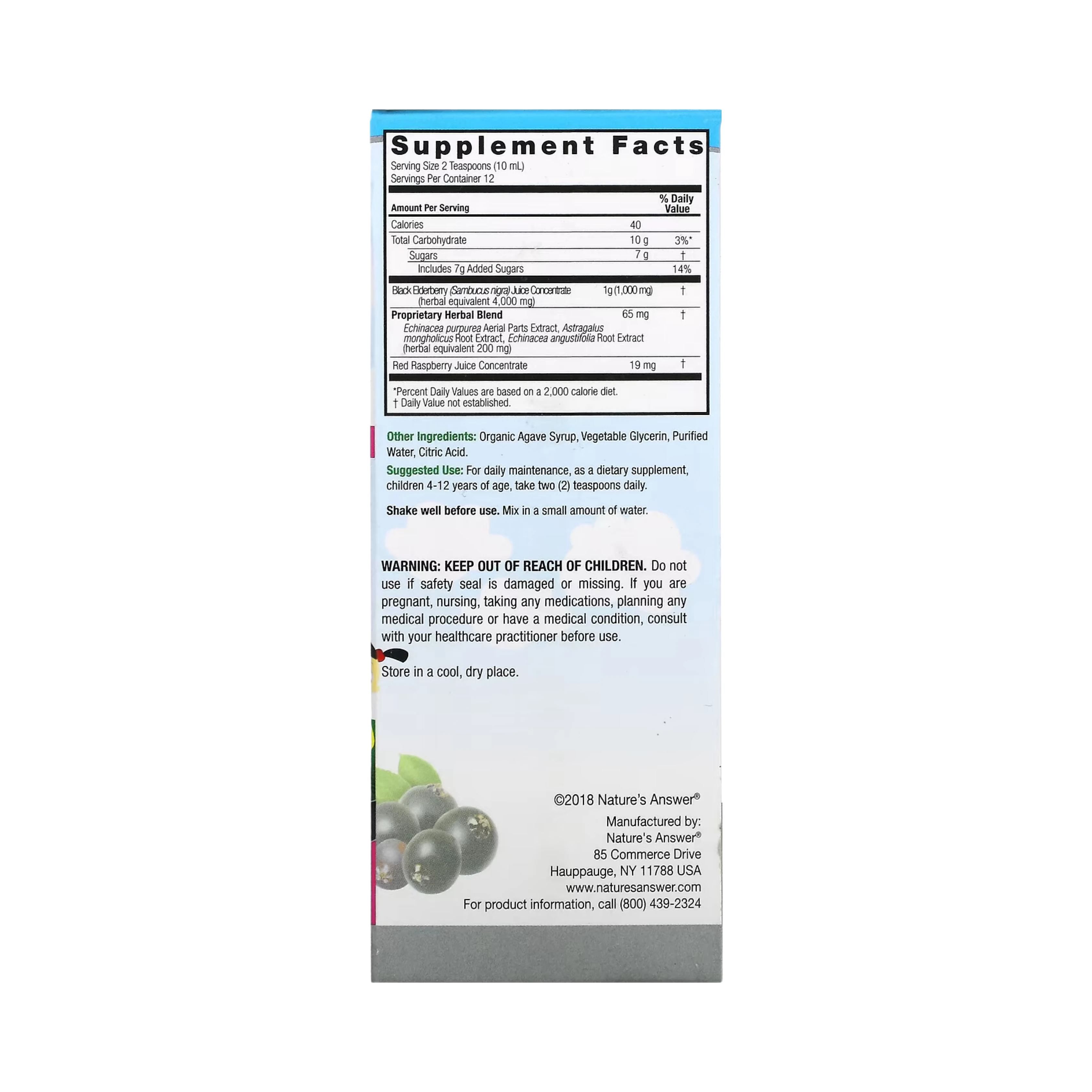 Nature’s Answer - Sambucus Kids, 4 Oz