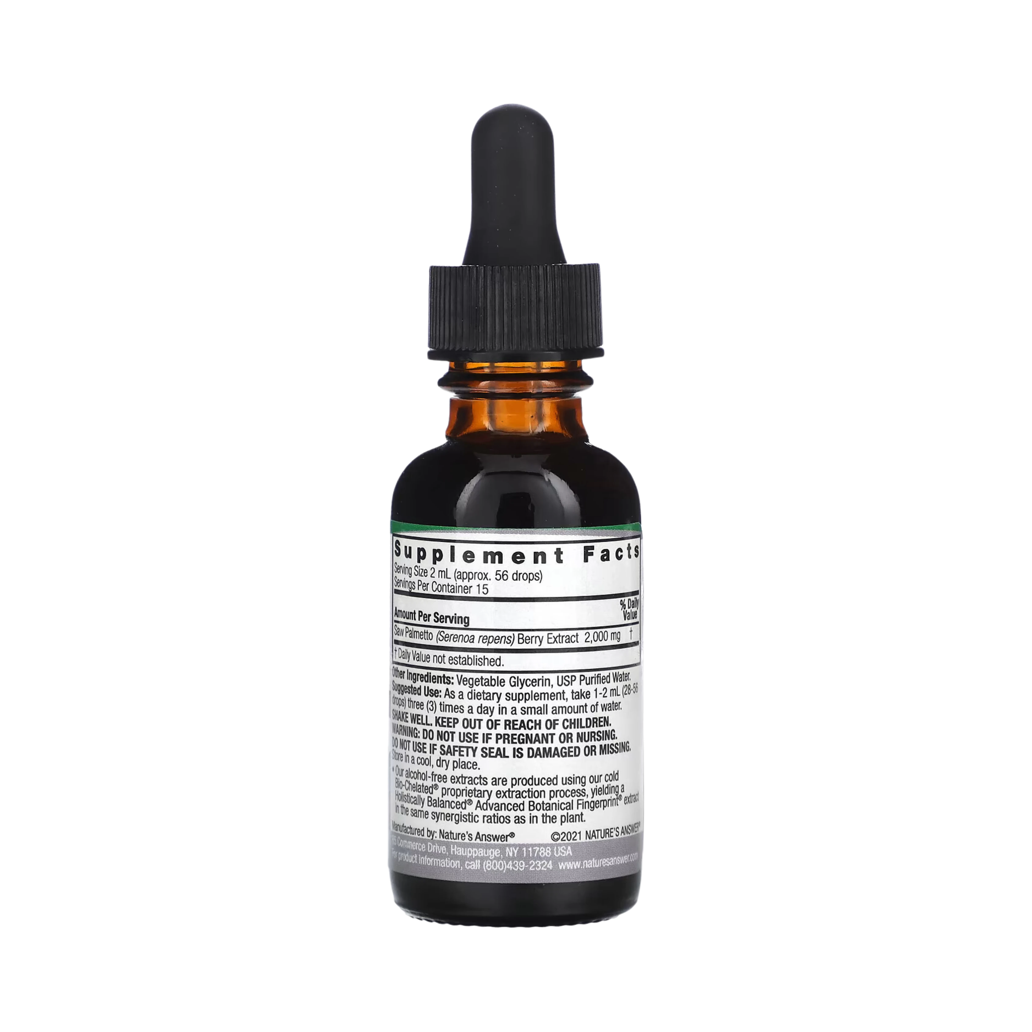 Nature’s Answer - Saw Palmetto Berry Alcohol Free Extract, 1 Oz