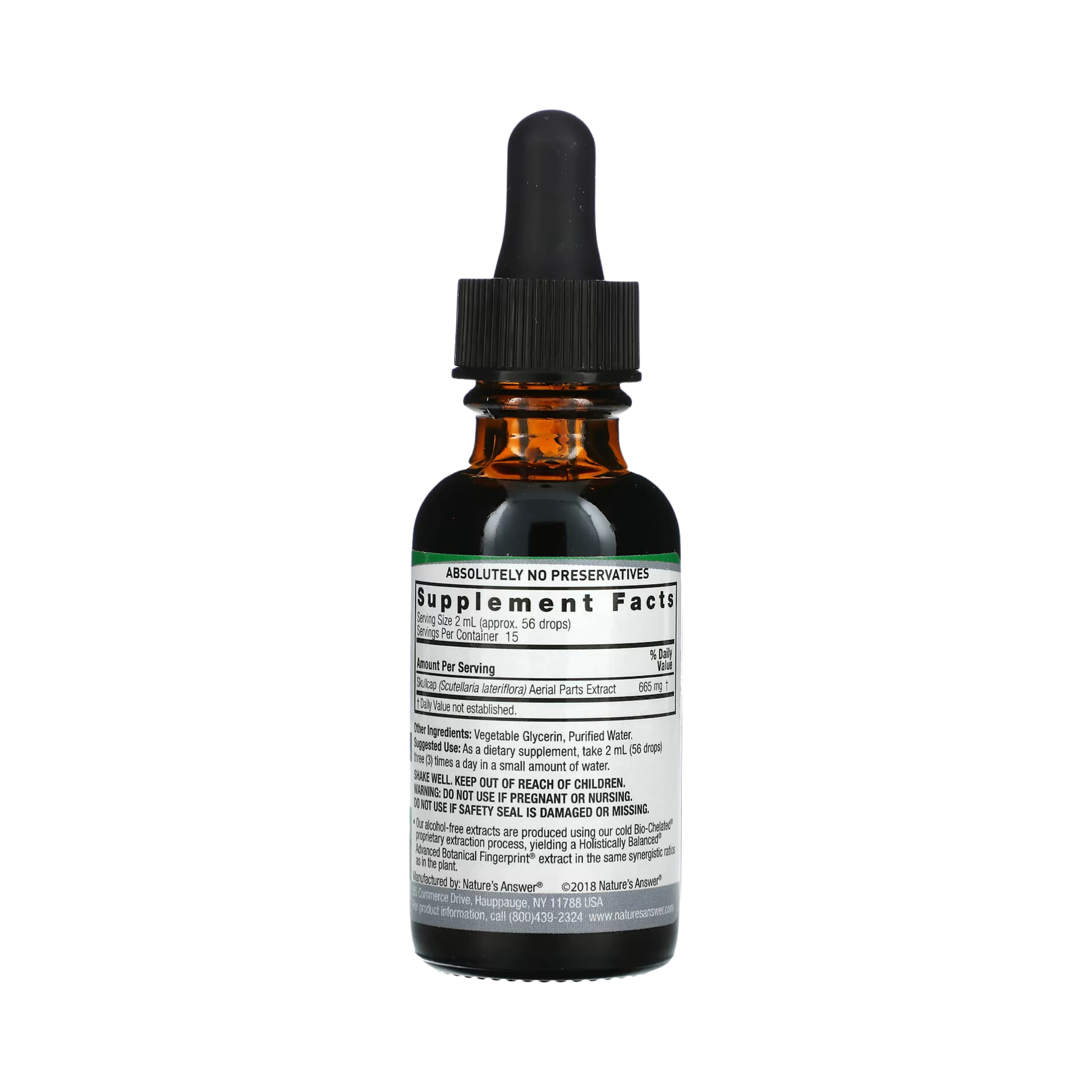 Nature’s Answer - Skullcap Herb Alcohol Free Extract, 1 Oz
