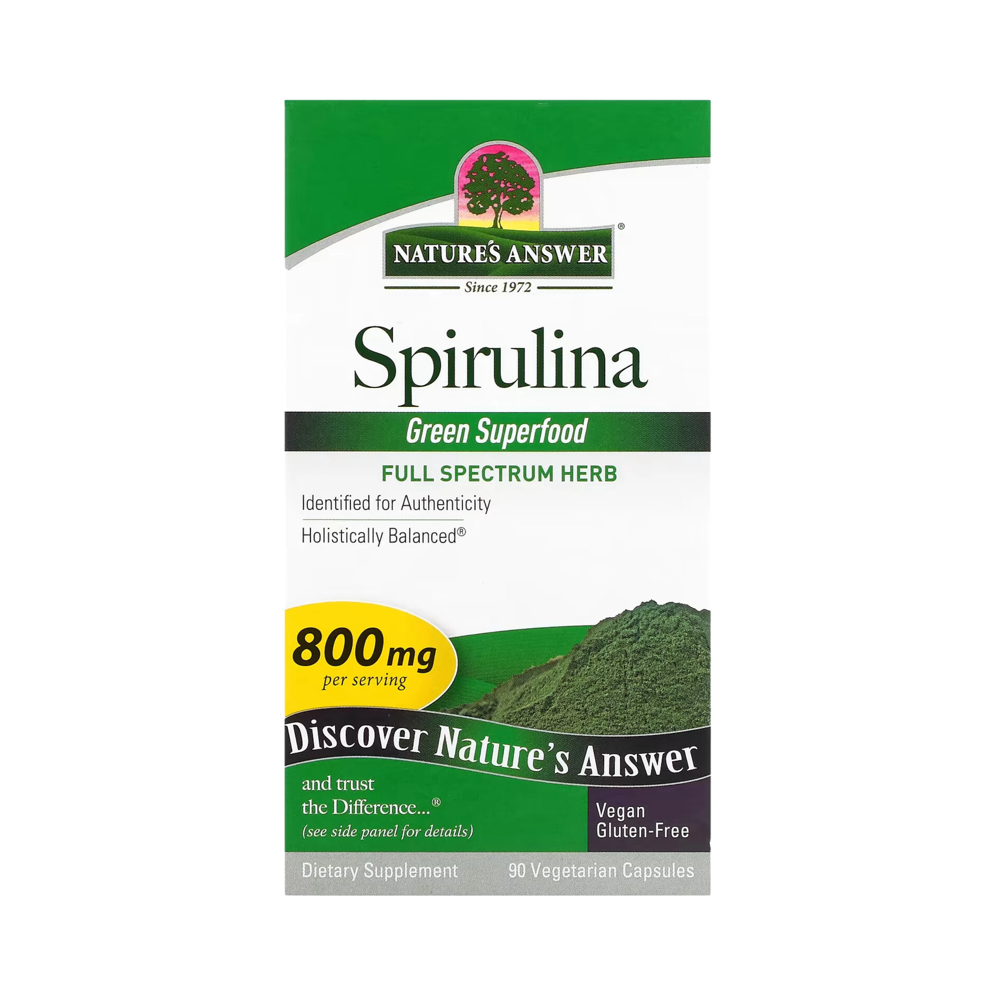 Nature's Answer - Spirulina, 90 Vegetarian Capsules