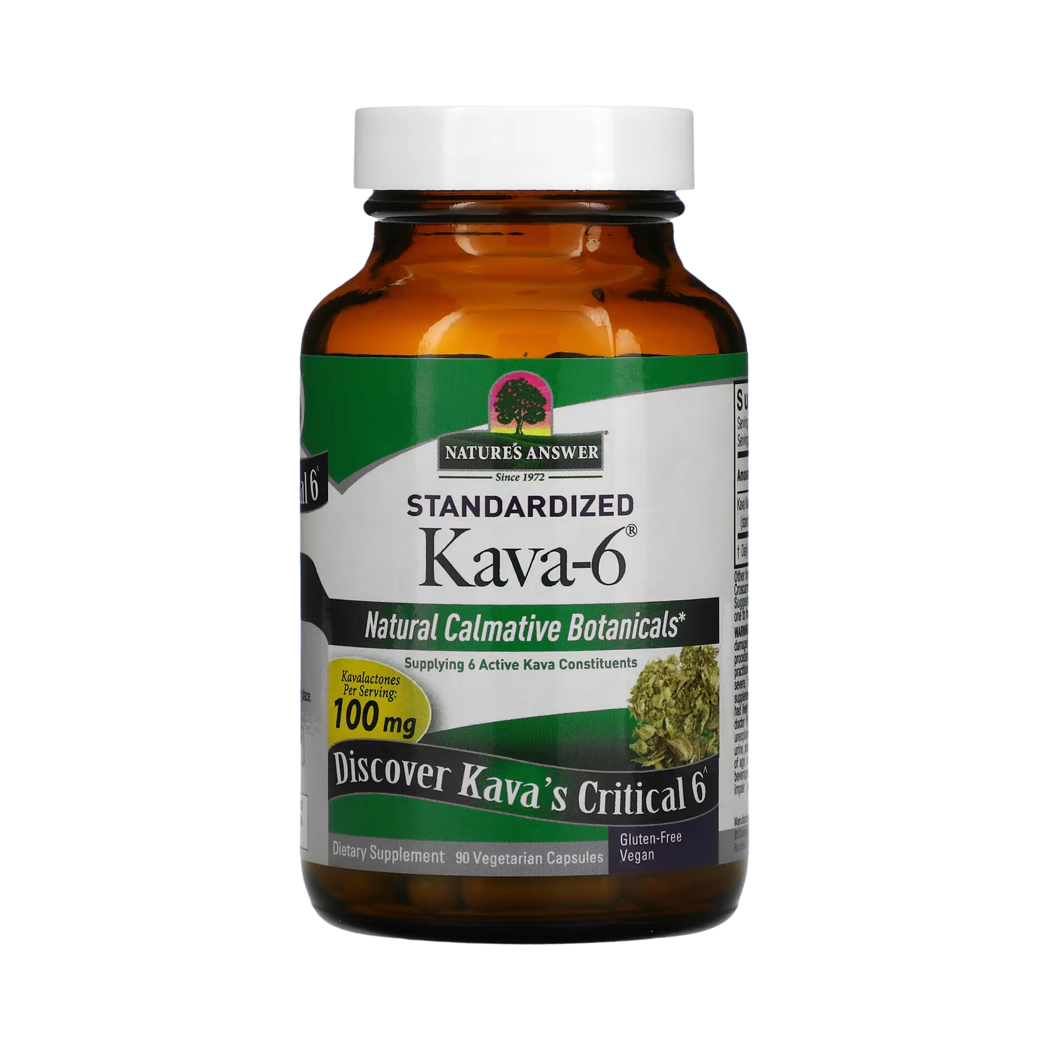 Nature's Answer - Standardized Kava-6 , 90 Vegetarian Capsules
