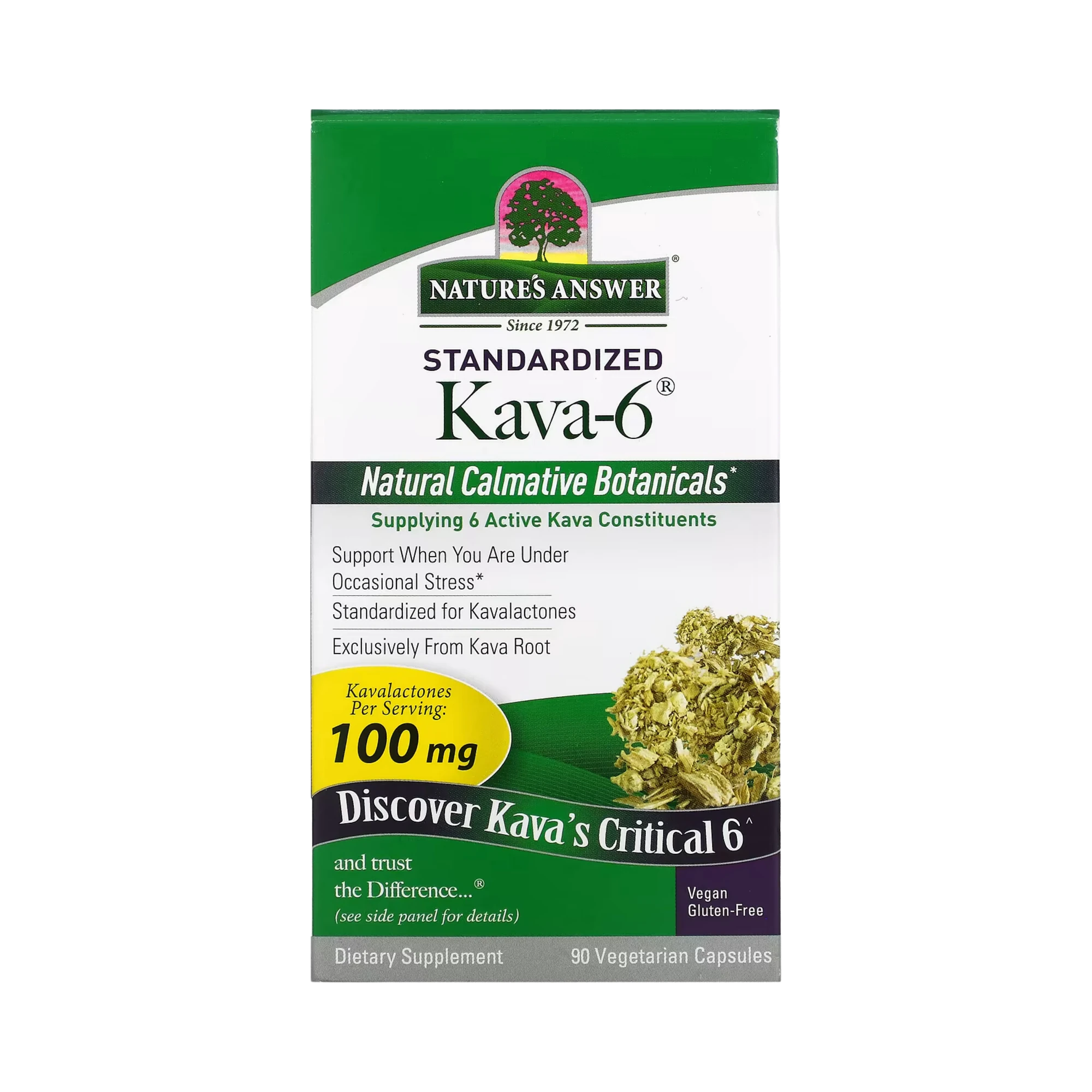 Nature's Answer - Standardized Kava-6 , 90 Vegetarian Capsules