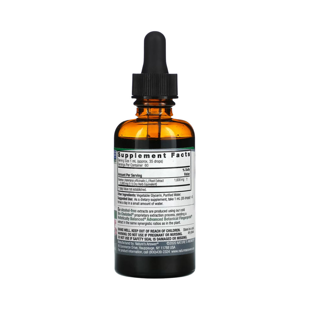 Nature’s Answer - Valerian Root Alcohol Free Extract, 2 Oz