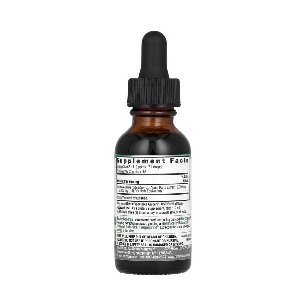 Nature’s Answer - Yarrow Flowers Alcohol Free Extract, 1 Oz
