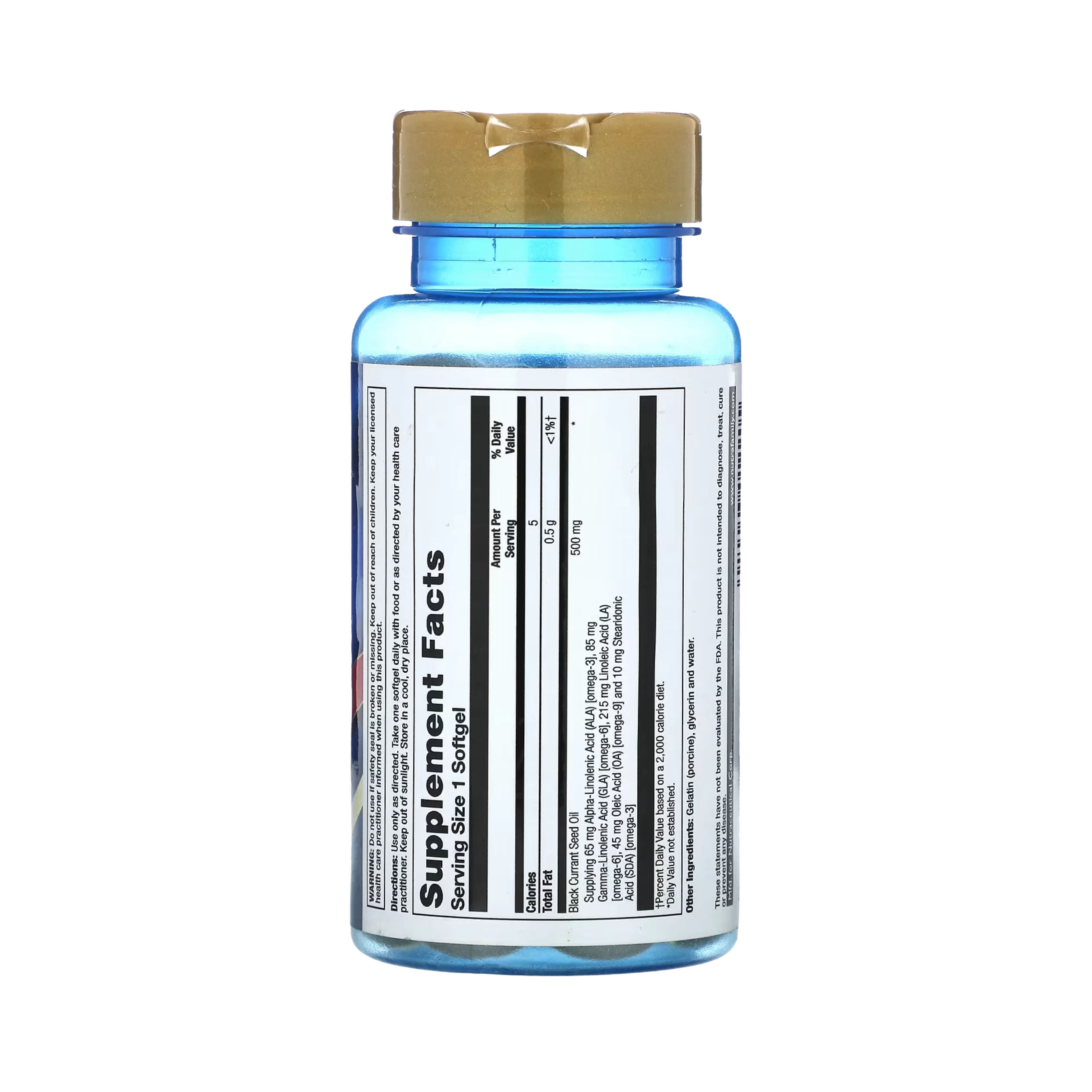 Nature's Life, Black Currant Oil, 500 mg, 90 Mini Softgels