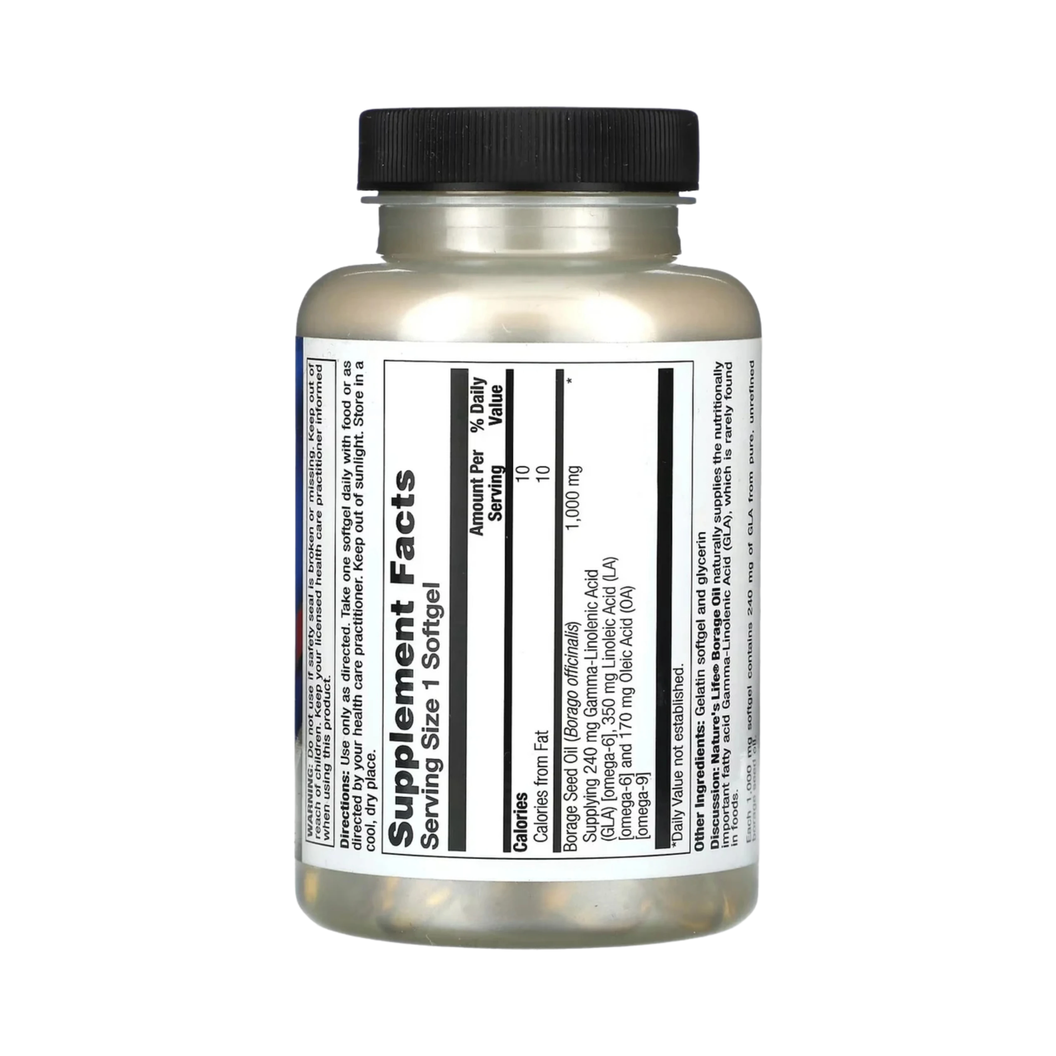 Nature's Life, Borage Oil, 1000 mg, 30 Softgels
