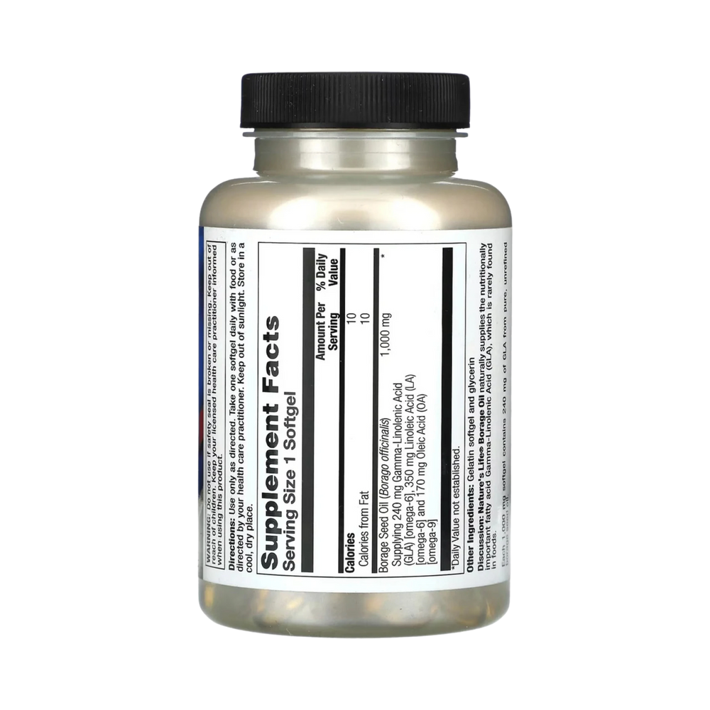 Nature's Life, Borage Oil, 1000 mg, 30 Softgels