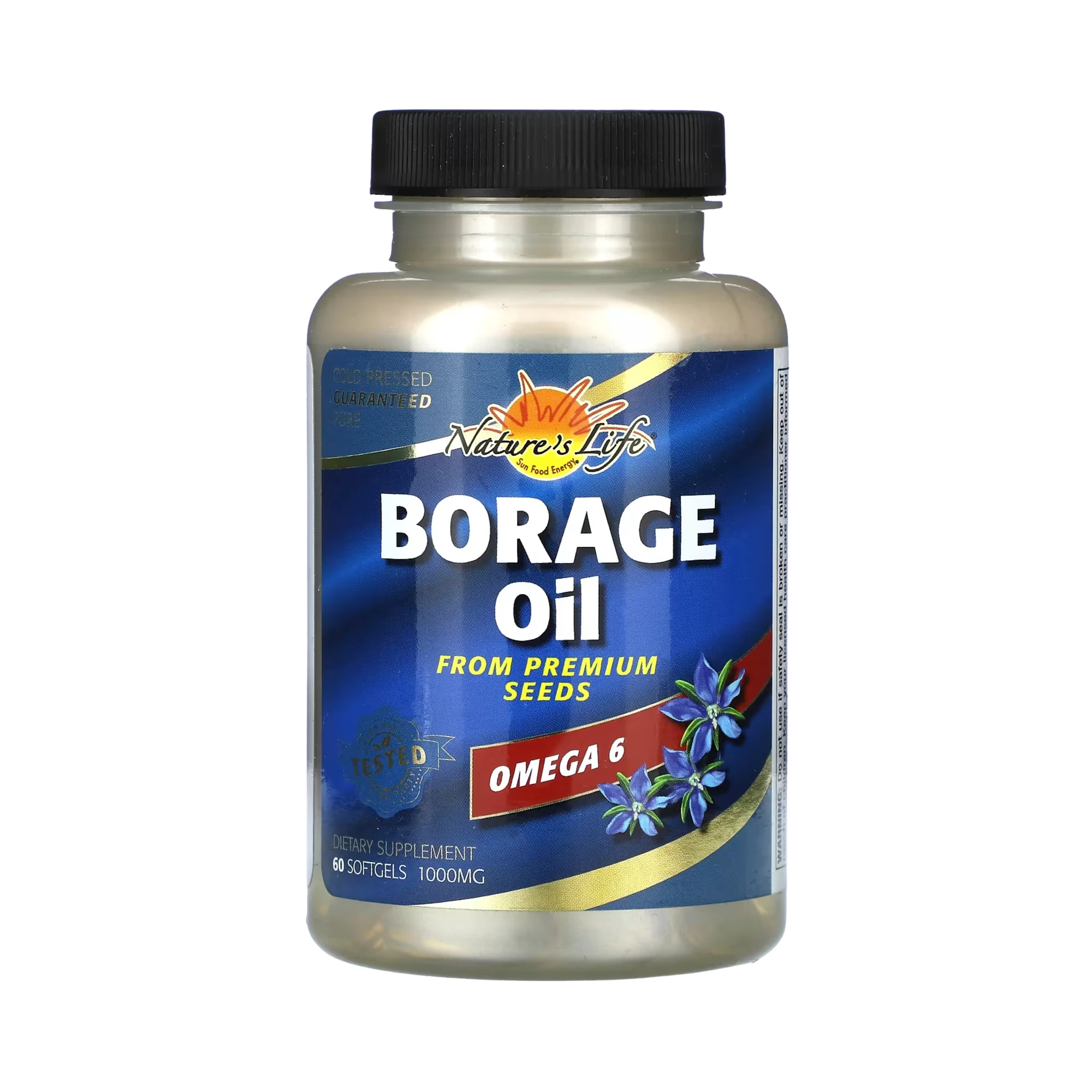 Nature's Life, Borage Oil, 1000 mg, 60 Softgels