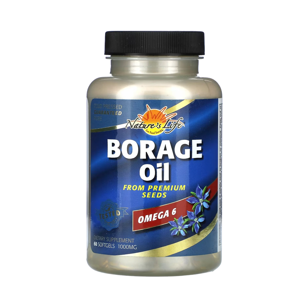 Nature's Life, Borage Oil, 1000 mg, 60 Softgels