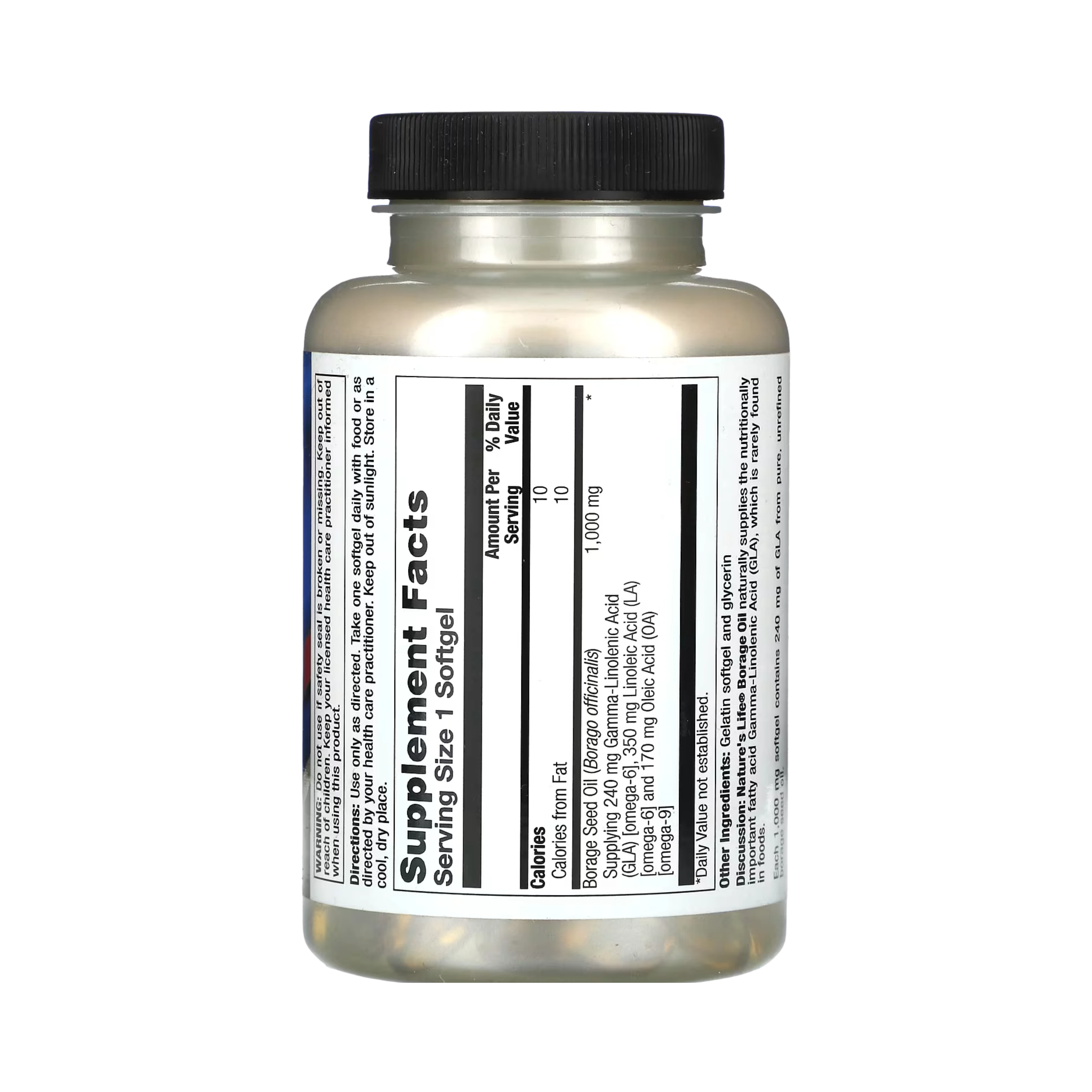 Nature's Life, Borage Oil, 1000 mg, 60 Softgels