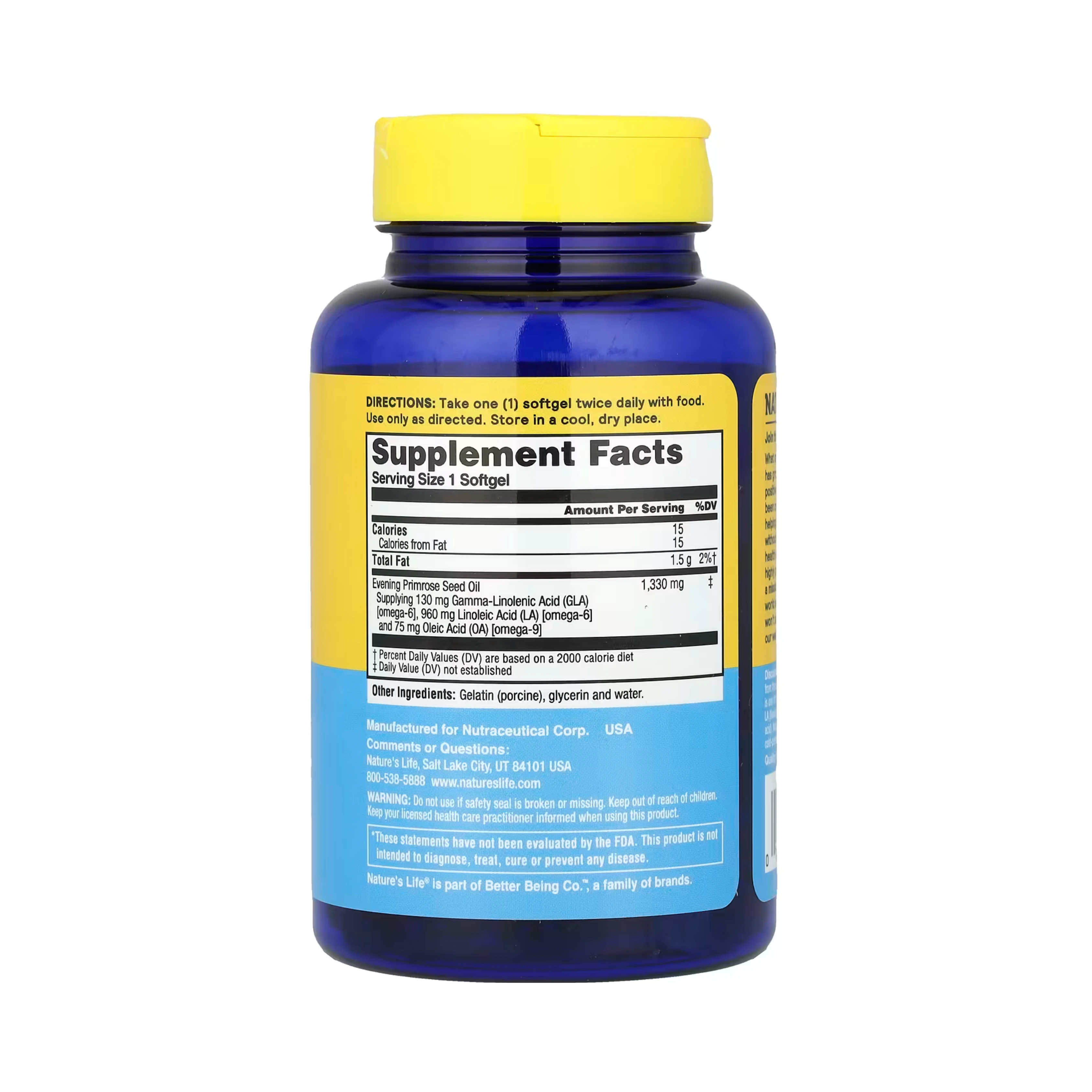 Nature's Life, Evening Primrose Oil, 1300 mg, 60 Softgels