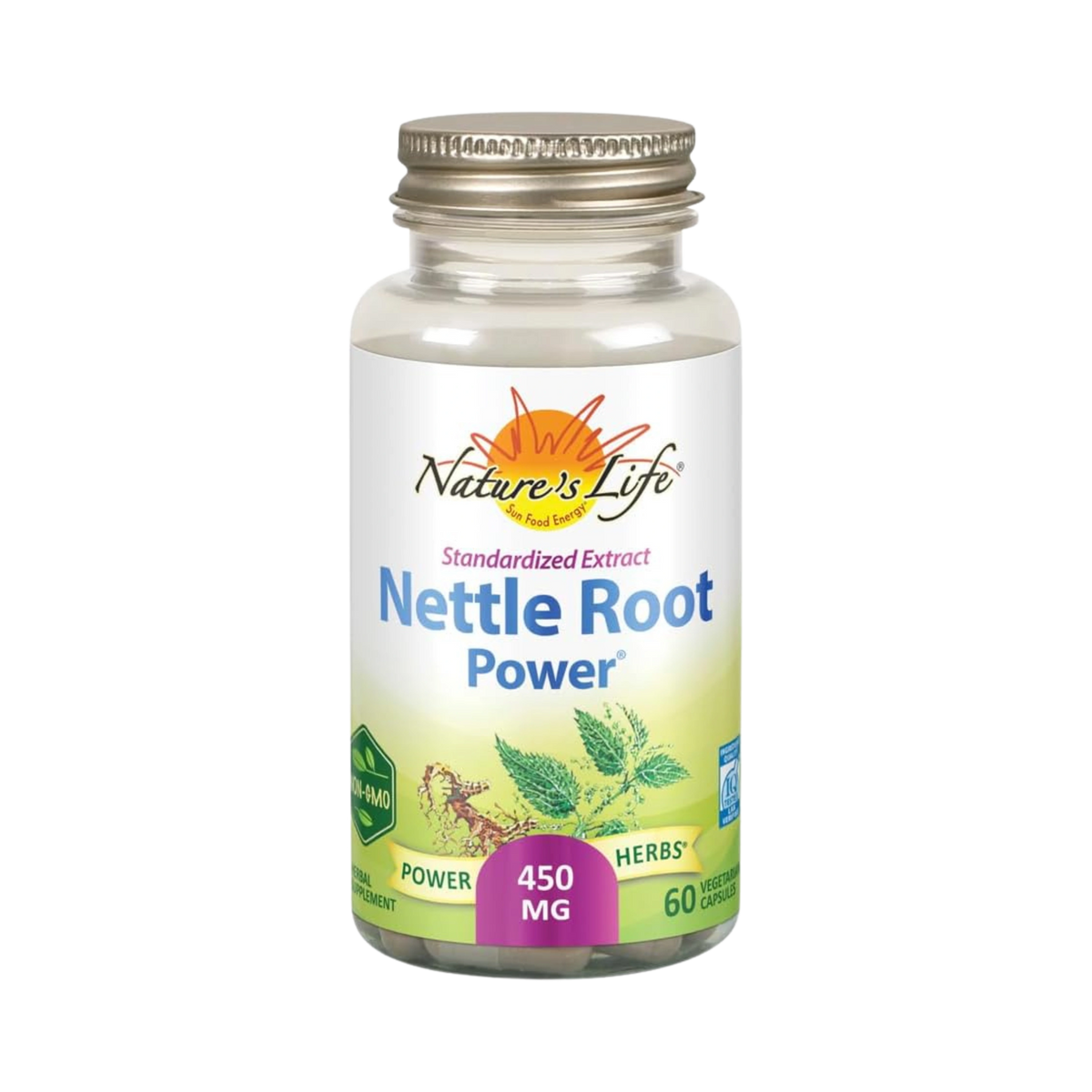 Nature's Life Nettle Root Power 450mg Herbal Supplement 60 Veg Capsule