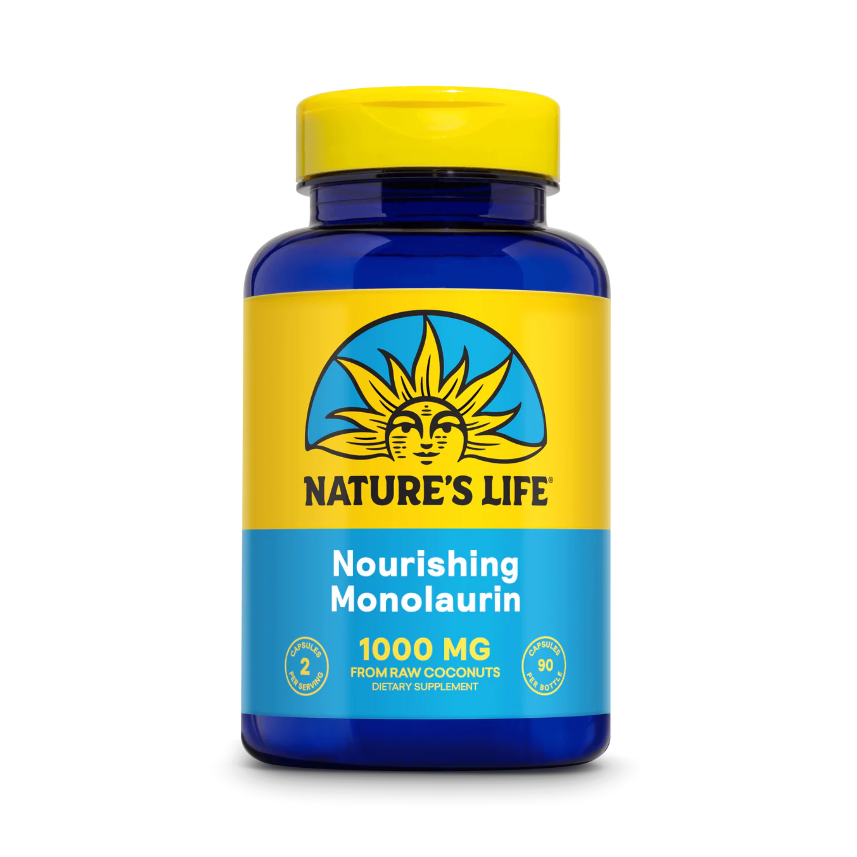 Nature's Life, Nourishing Monolaurin, 500 Mg, 90 Capsules