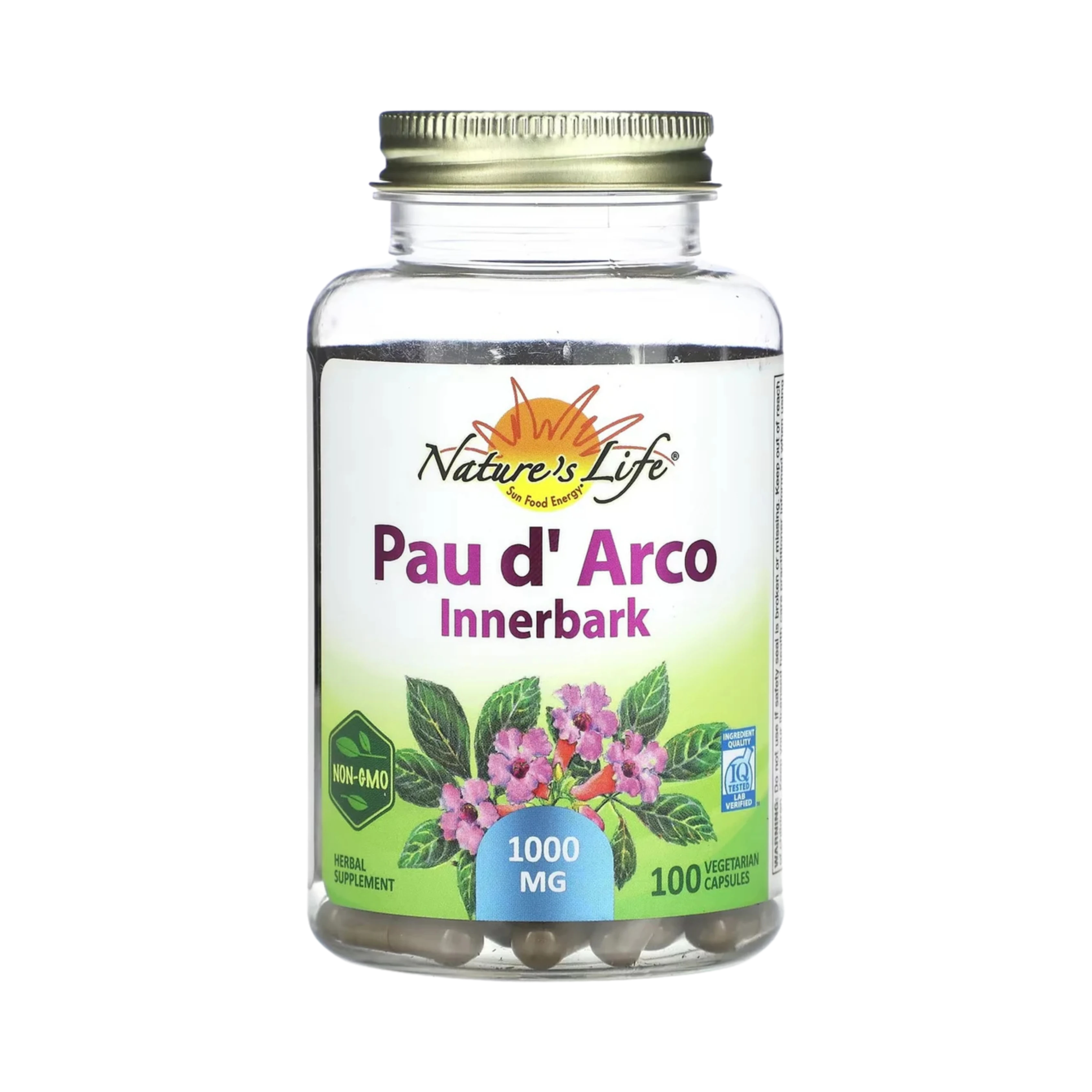 Nature's Life, Pau d' Arco Innerbark, 1000 Mg, 100 Vegetarian Capsules