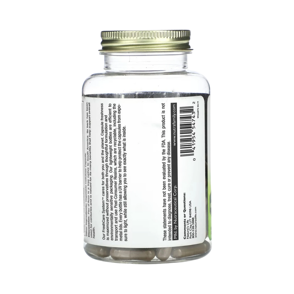 Nature's Life, Pau d' Arco Innerbark, 1000 Mg, 100 Vegetarian Capsules