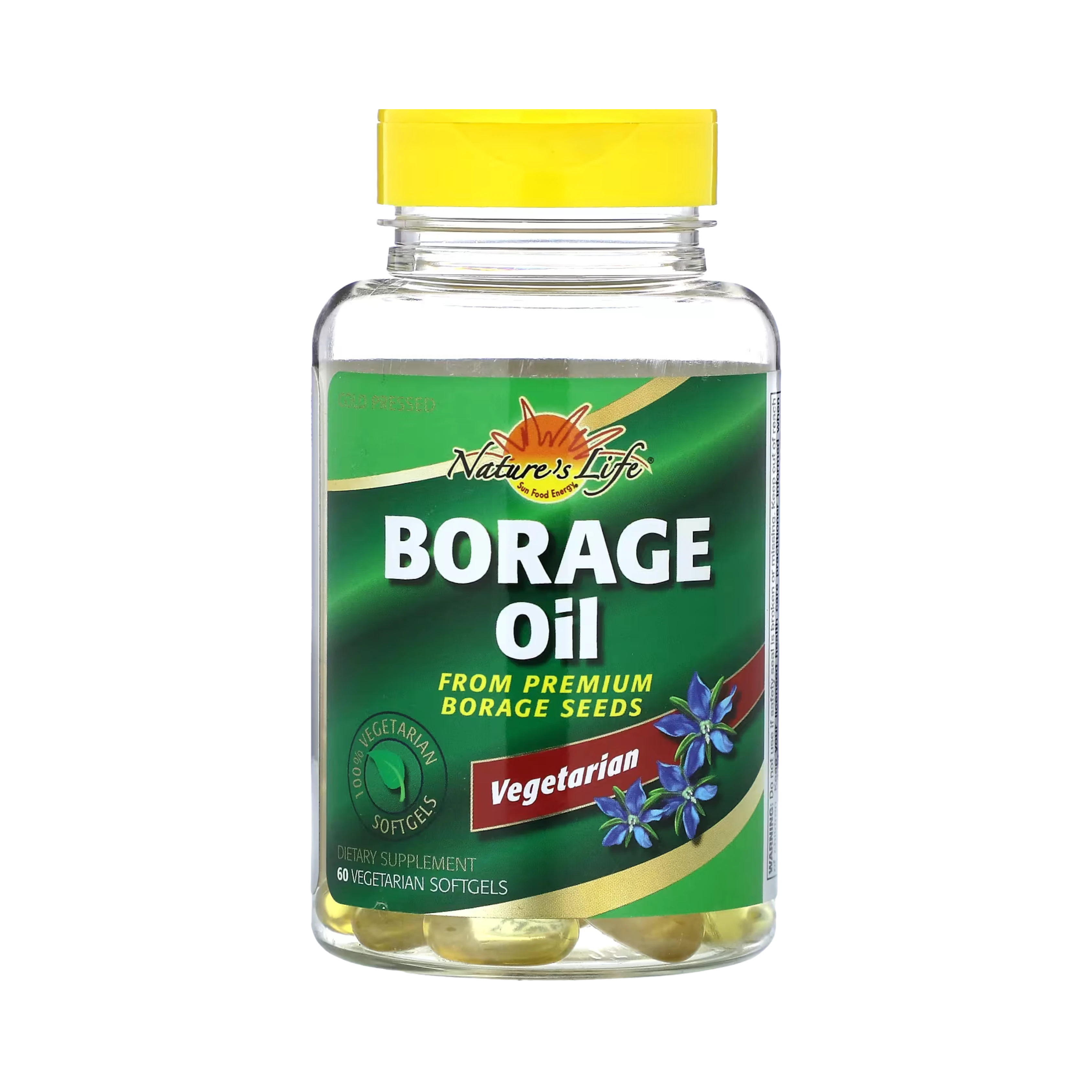 Nature's Life, Vegetarian Borage Oil, 60 Vegetarian Softgels