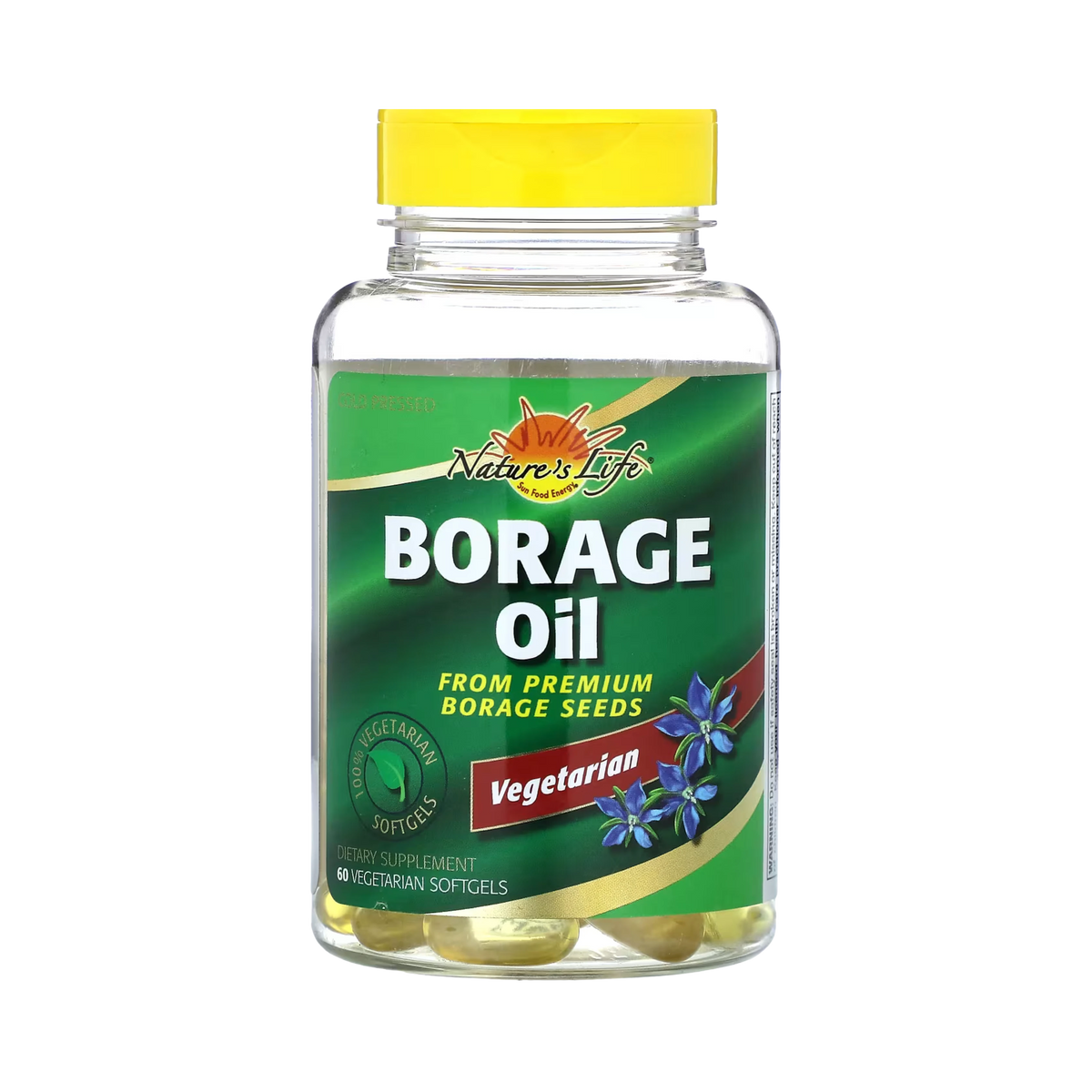Nature's Life, Vegetarian Borage Oil, 60 Vegetarian Softgels