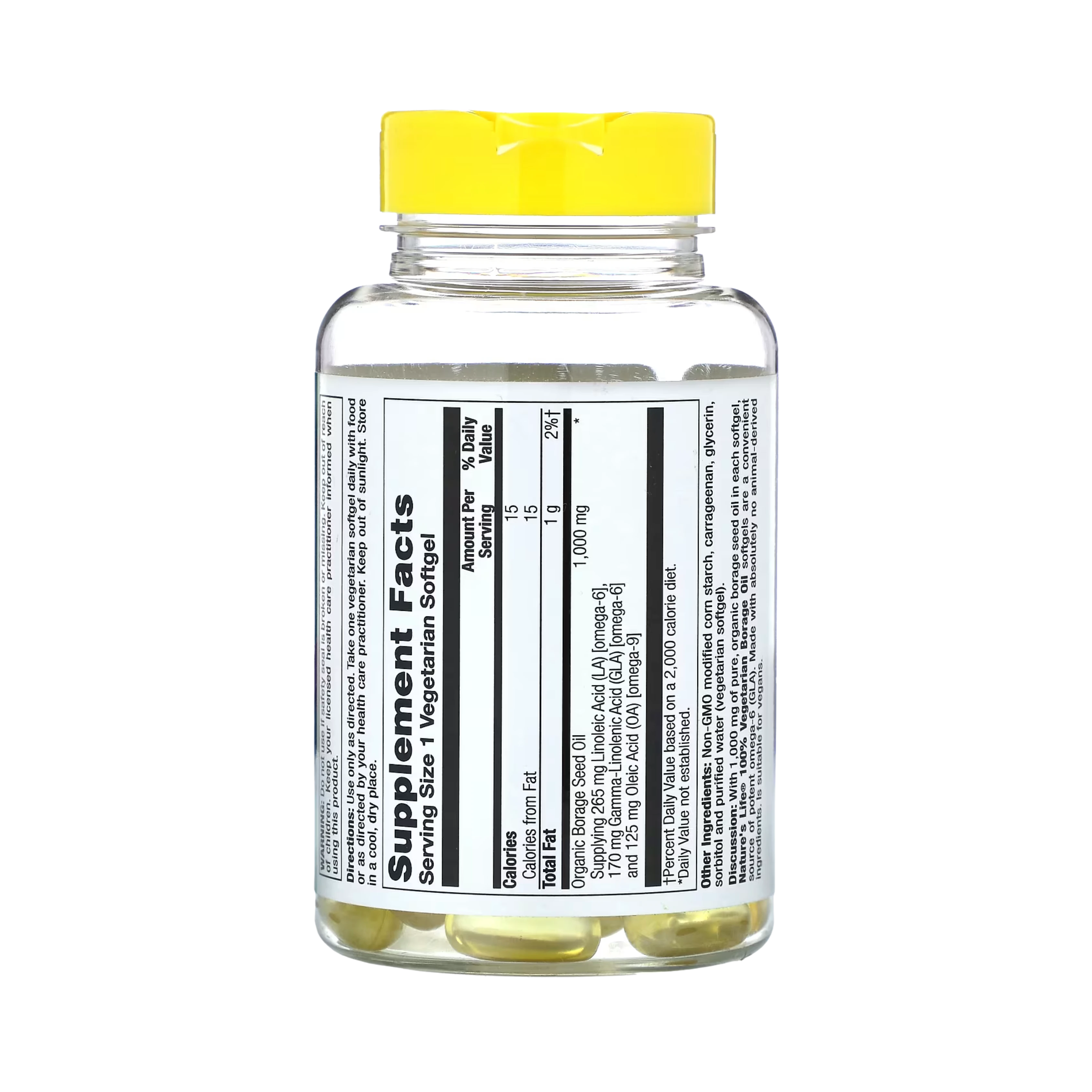 Nature's Life, Vegetarian Borage Oil, 60 Vegetarian Softgels