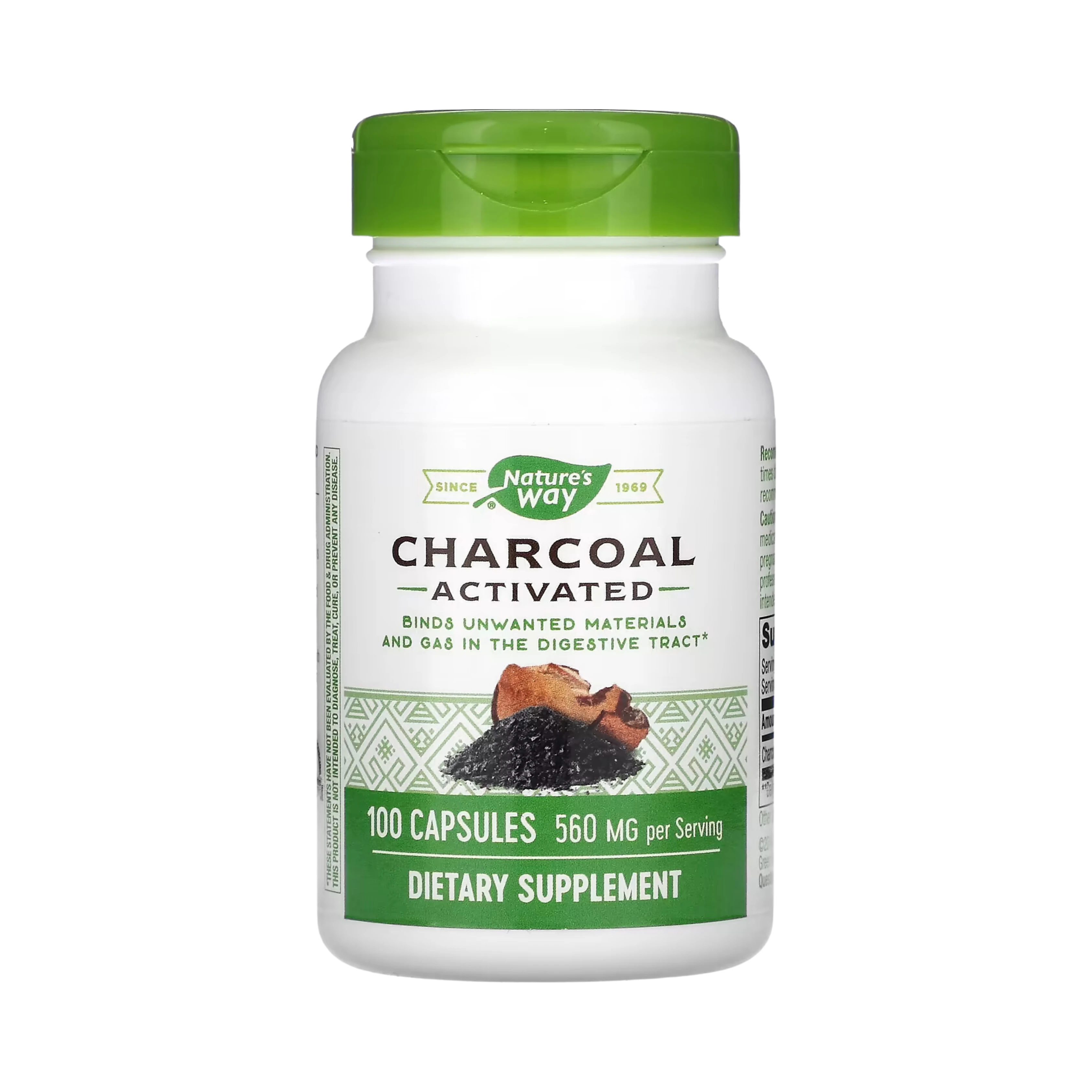 Nature's Way, Activated Charcoal, 100 Capsules