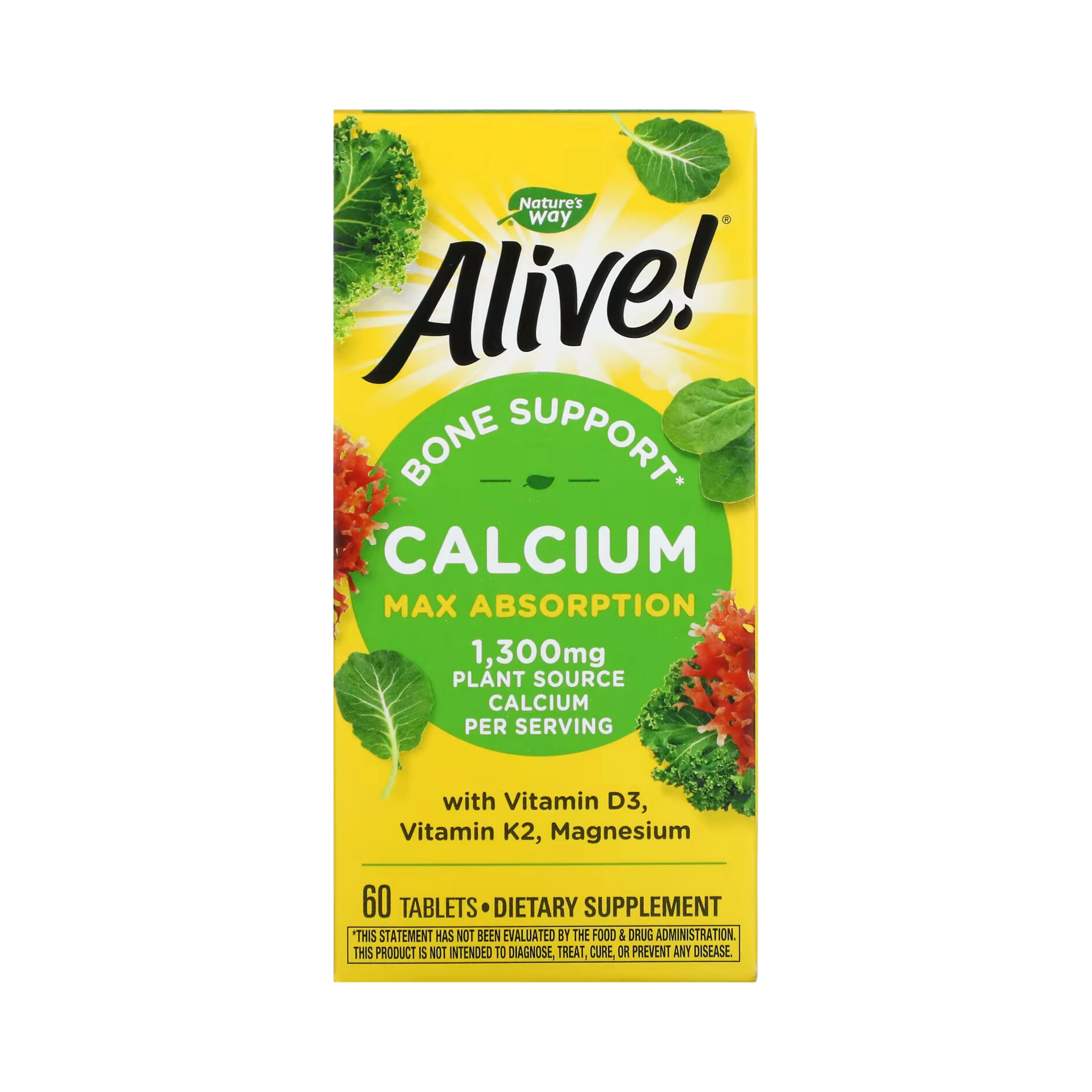 Nature's Way,  Alive! Calcium Formula, 60 Tablets