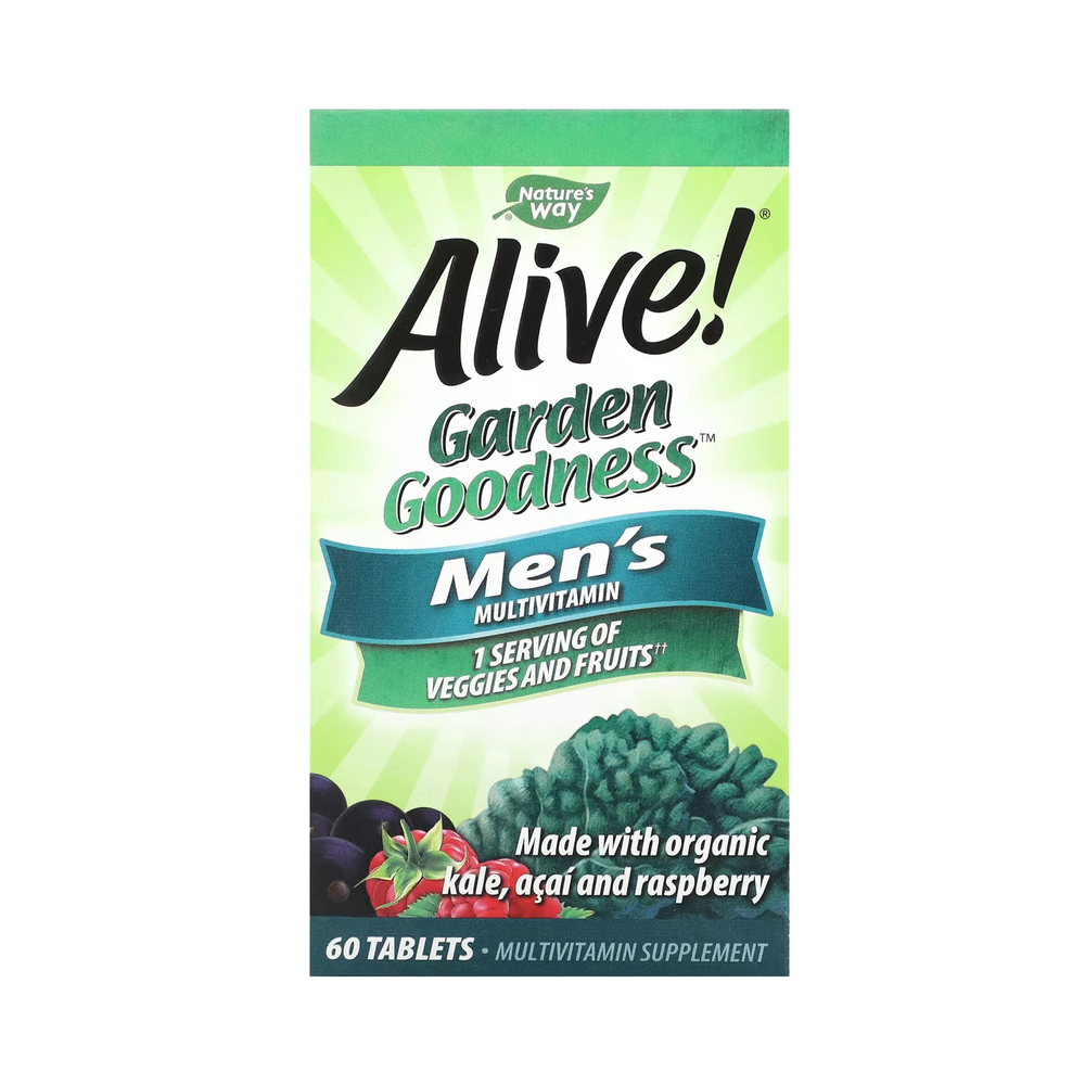 Nature's Way, Alive! Garden Goodness Men's Multivitamin, 60 Tablets