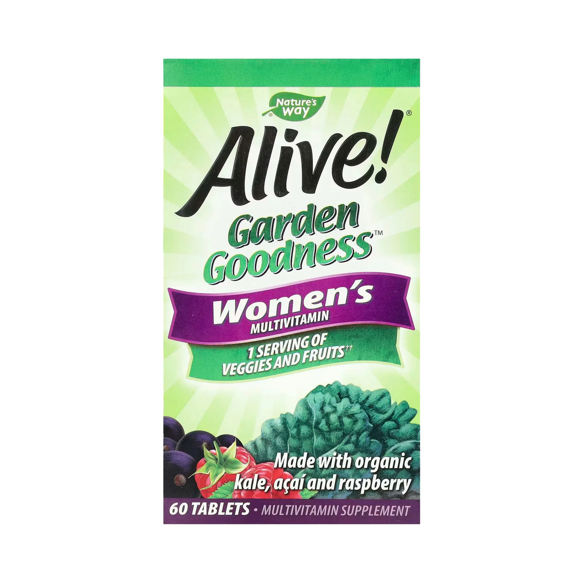 Nature's Way, Alive! Garden Goodness Women's Multivitamin, 60 Tablets