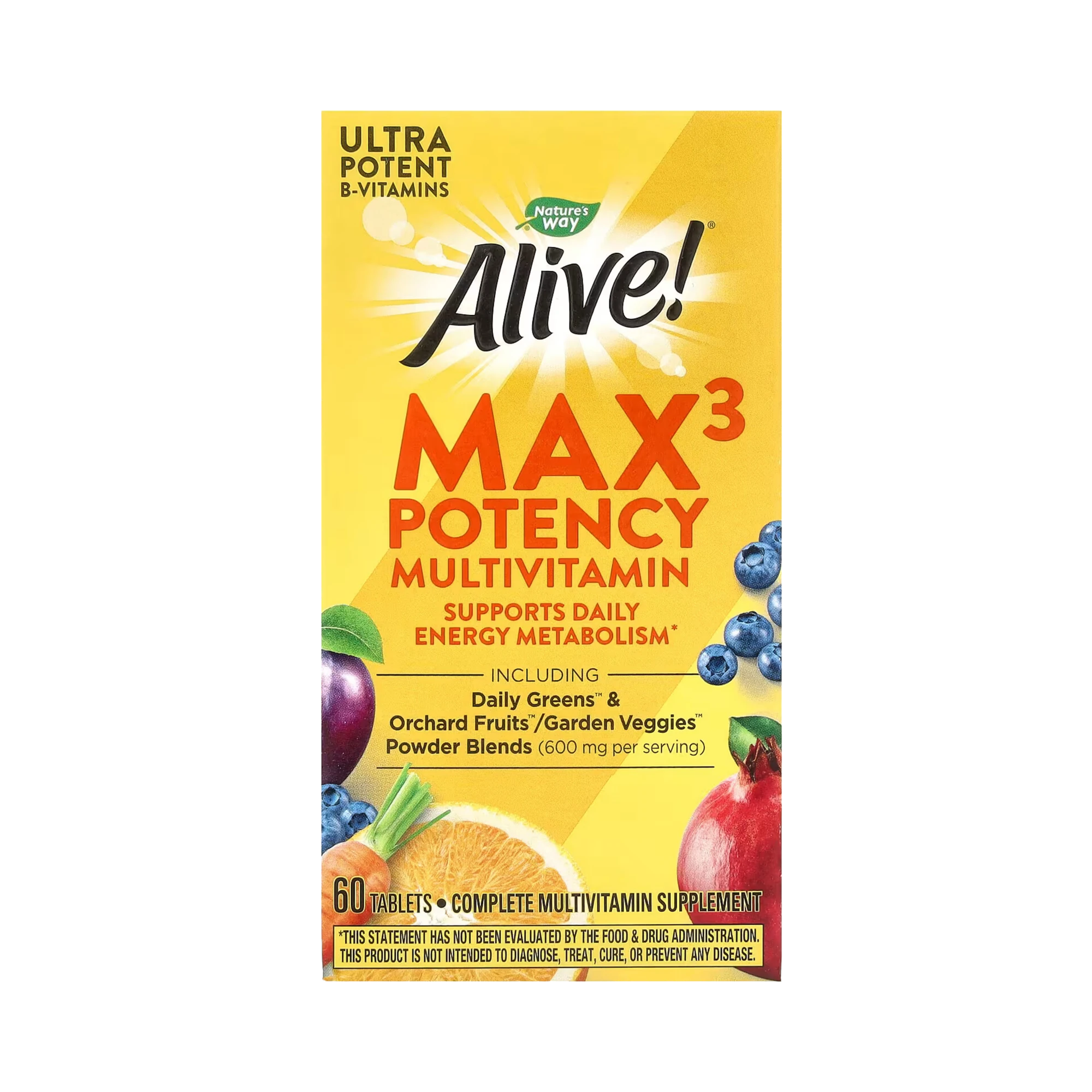 Nature's Way, Alive! Max3 Multi Vitamin With Iron, 60 Tablets
