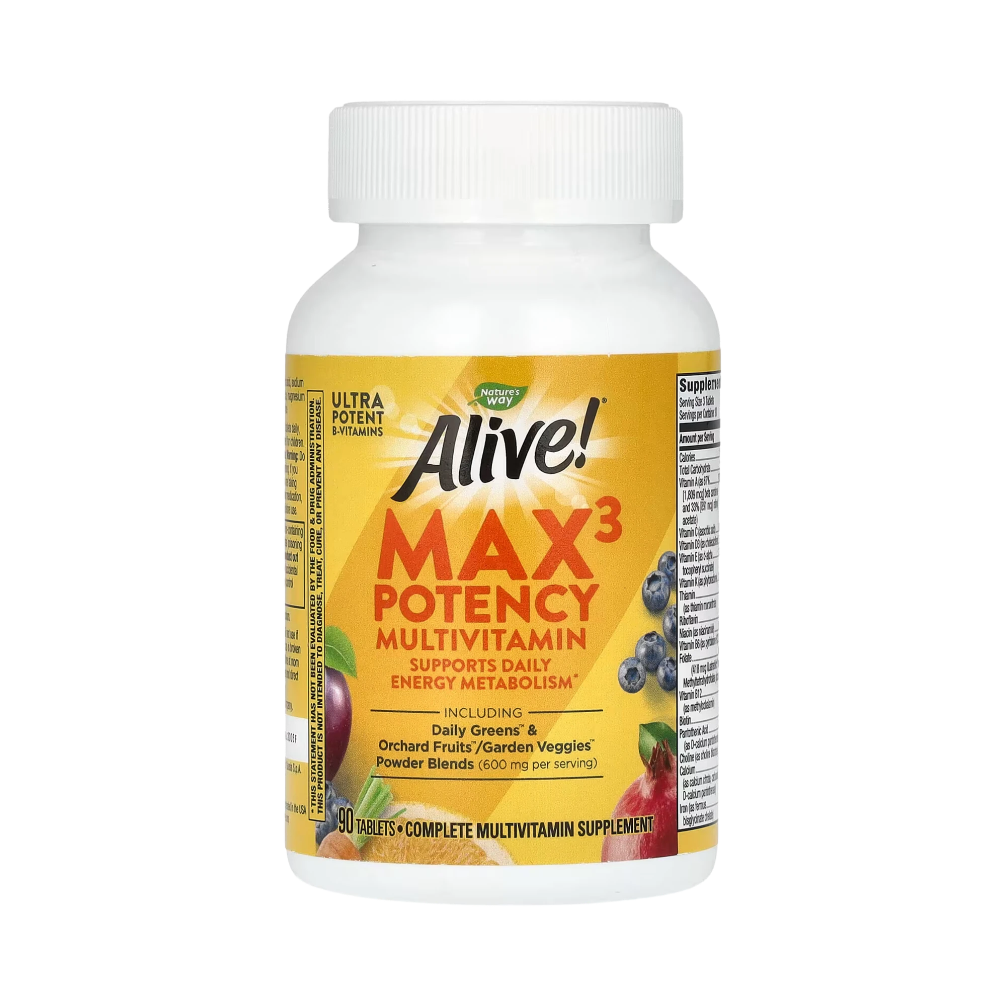 Nature's Way, Alive! Max3 Multi Vitamin With Iron, 90 Tablets