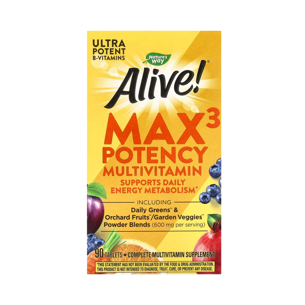 Nature's Way, Alive! Max3 Multi Vitamin With Iron, 90 Tablets