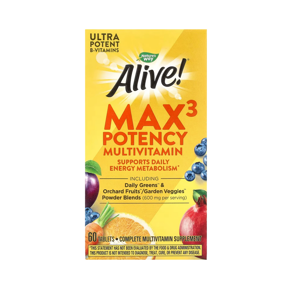 Nature's Way, Alive! Max3 Potency Multivitamin,No Iron, 60 Capsules
