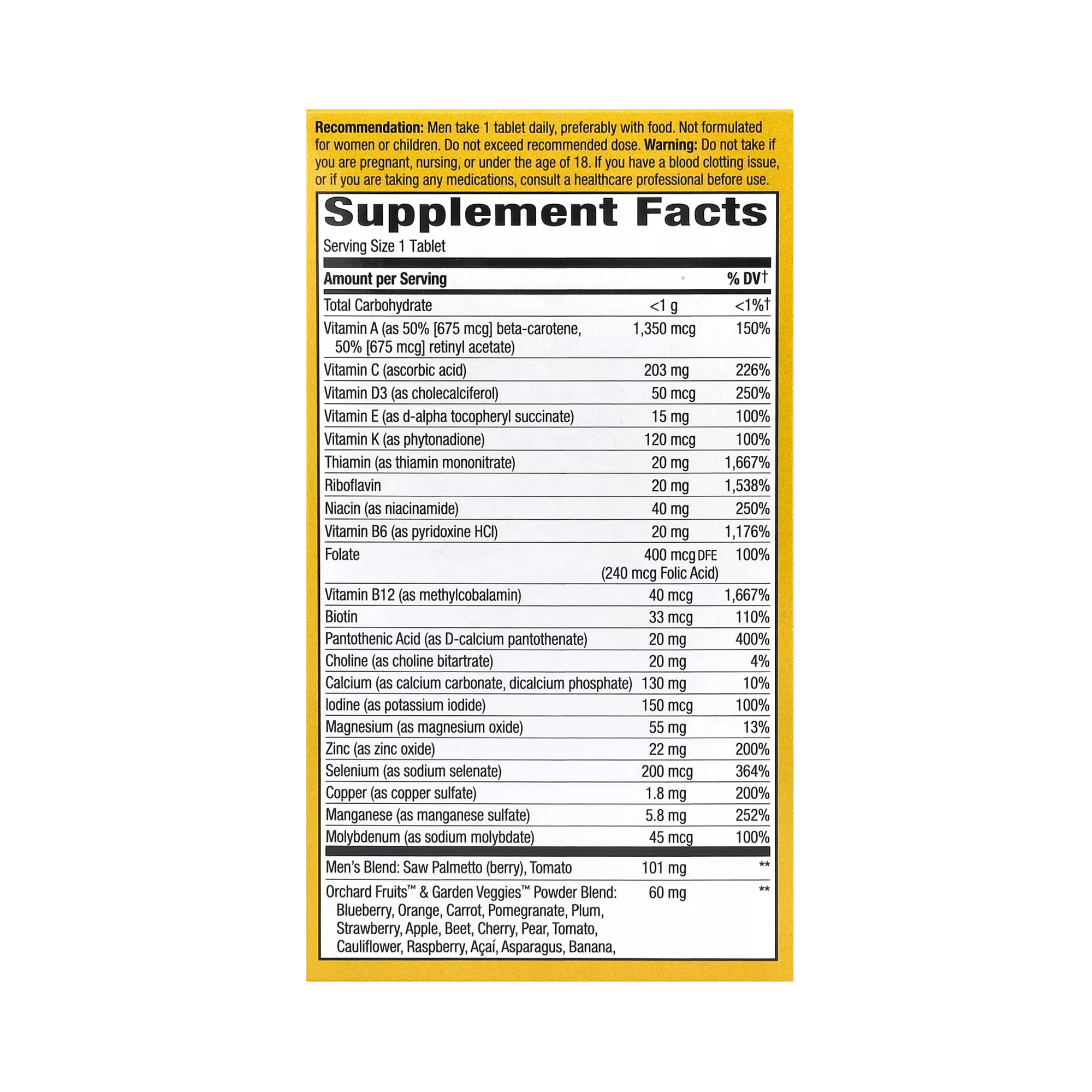 Nature's Way, Alive! Men’s Ultra Potency Multivitamin, 60 Tablets