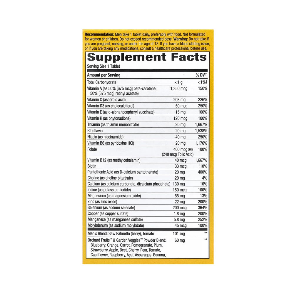 Nature's Way, Alive! Men’s Ultra Potency Multivitamin, 60 Tablets