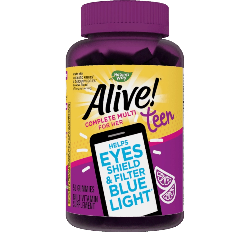 Nature's Way, Alive! Teen Gummy Multivitamin for Her (50 Caps) | Maple Herbs