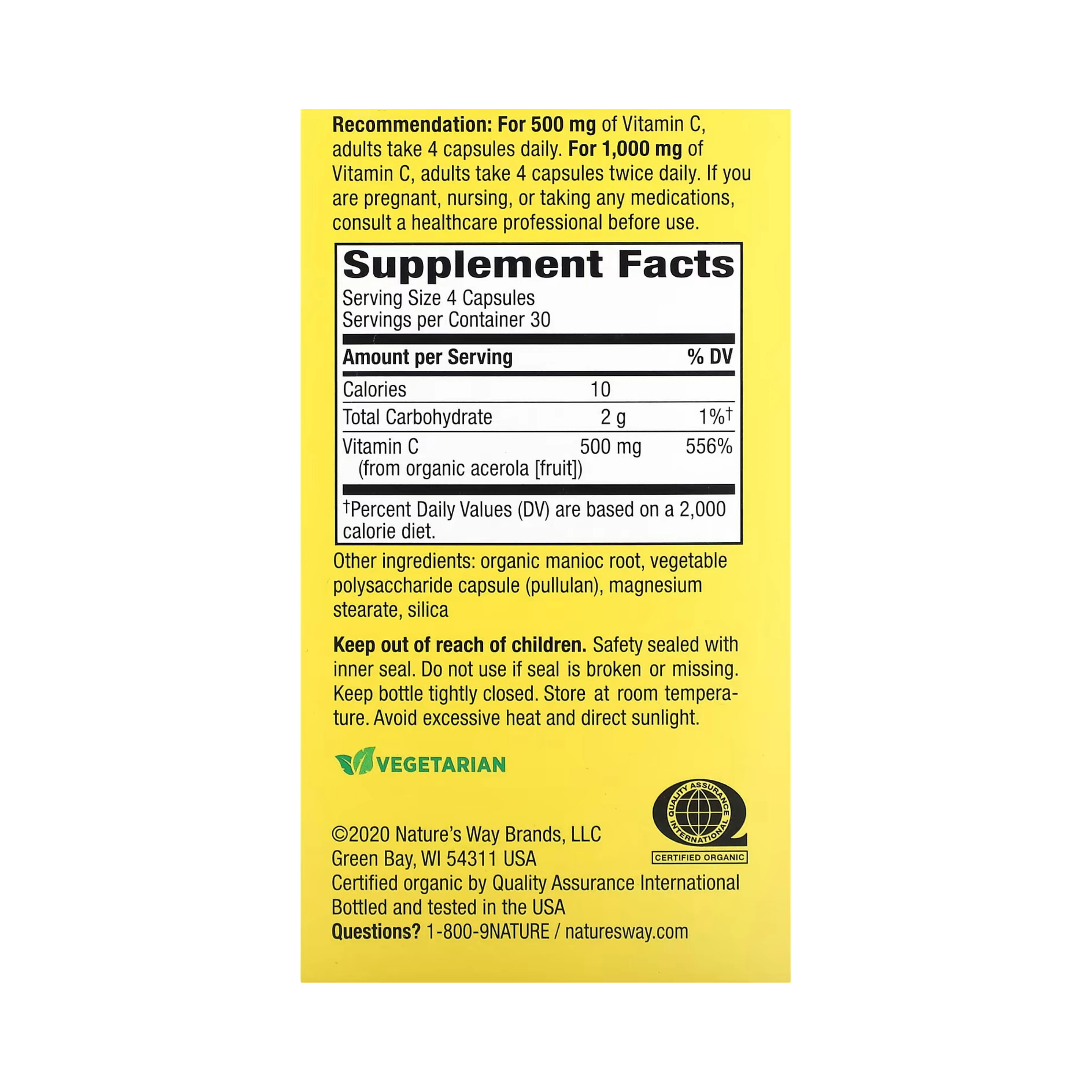 Nature's Way, Alive! Vitamin C, 120 Capsules