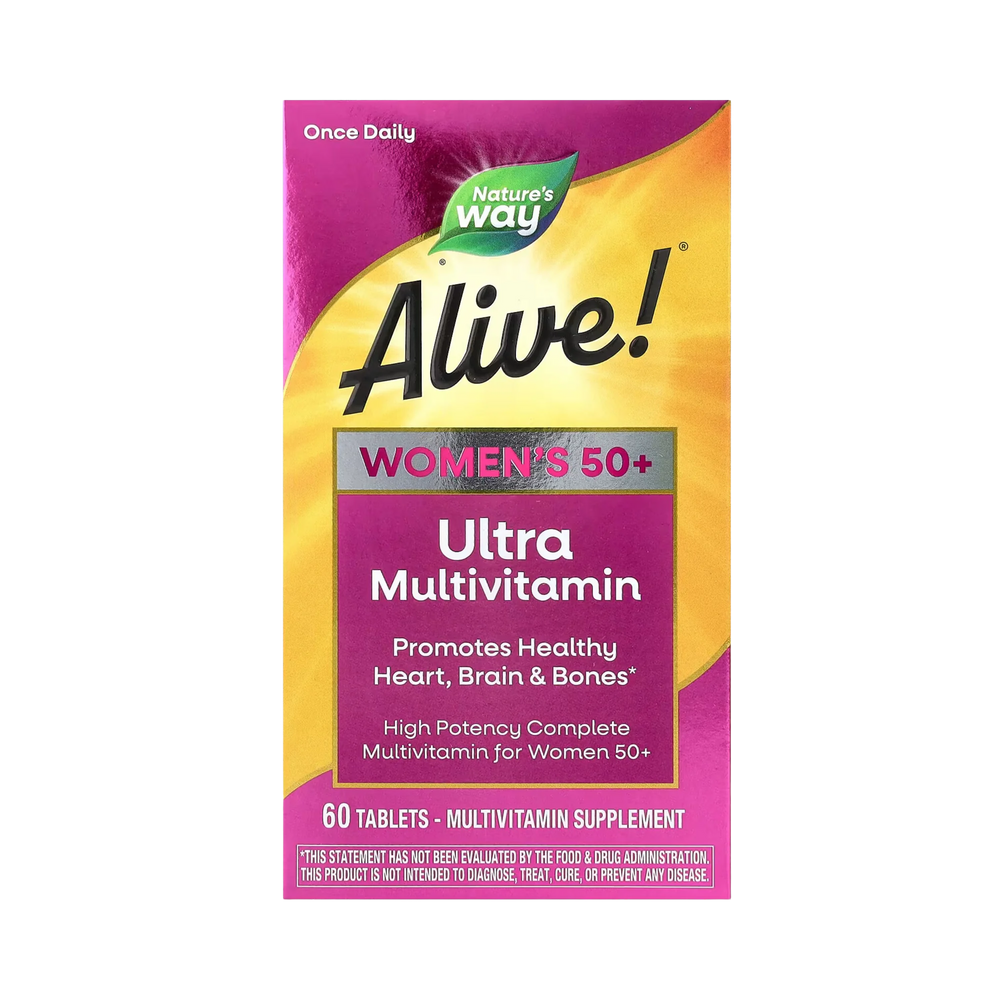 Nature's Way, Alive! Women’s 50+ Ultra Potency Multivitamin, 60 Tabs