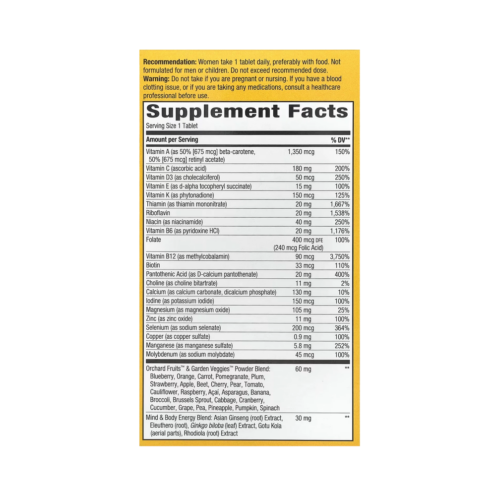 Nature's Way, Alive! Women’s 50+ Ultra Potency Multivitamin, 60 Tabs